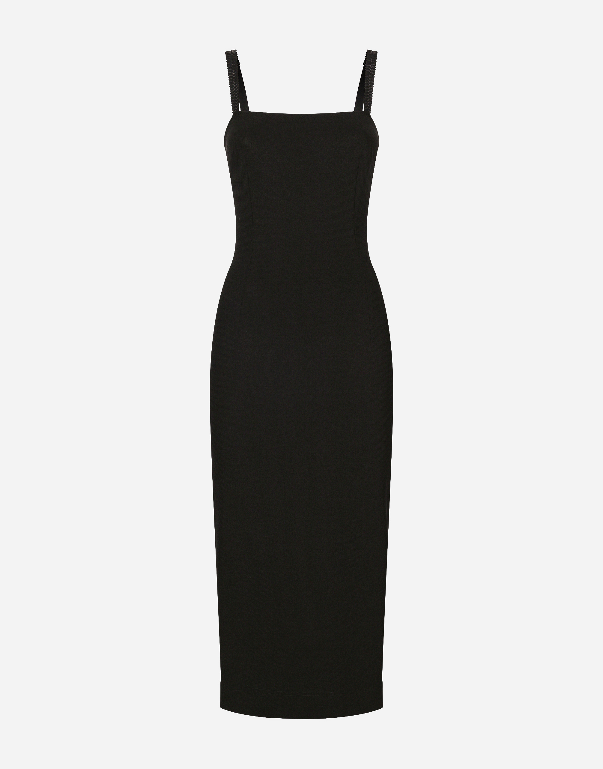 Jersey Milano rib sheath dress in Black for Women | Dolce&Gabbana®