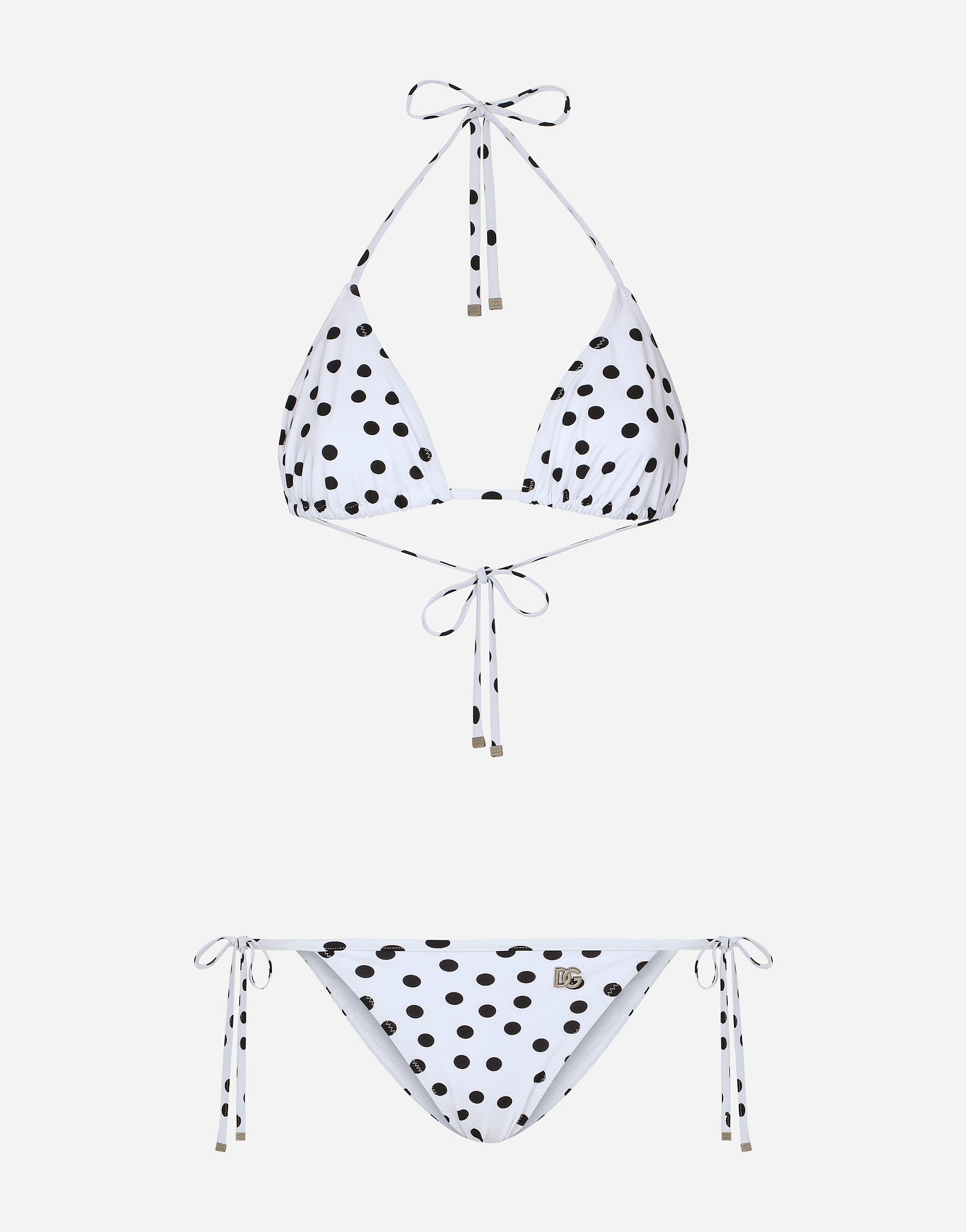 Shop Dolce & Gabbana Polka-dot Triangle Bikini In プリ