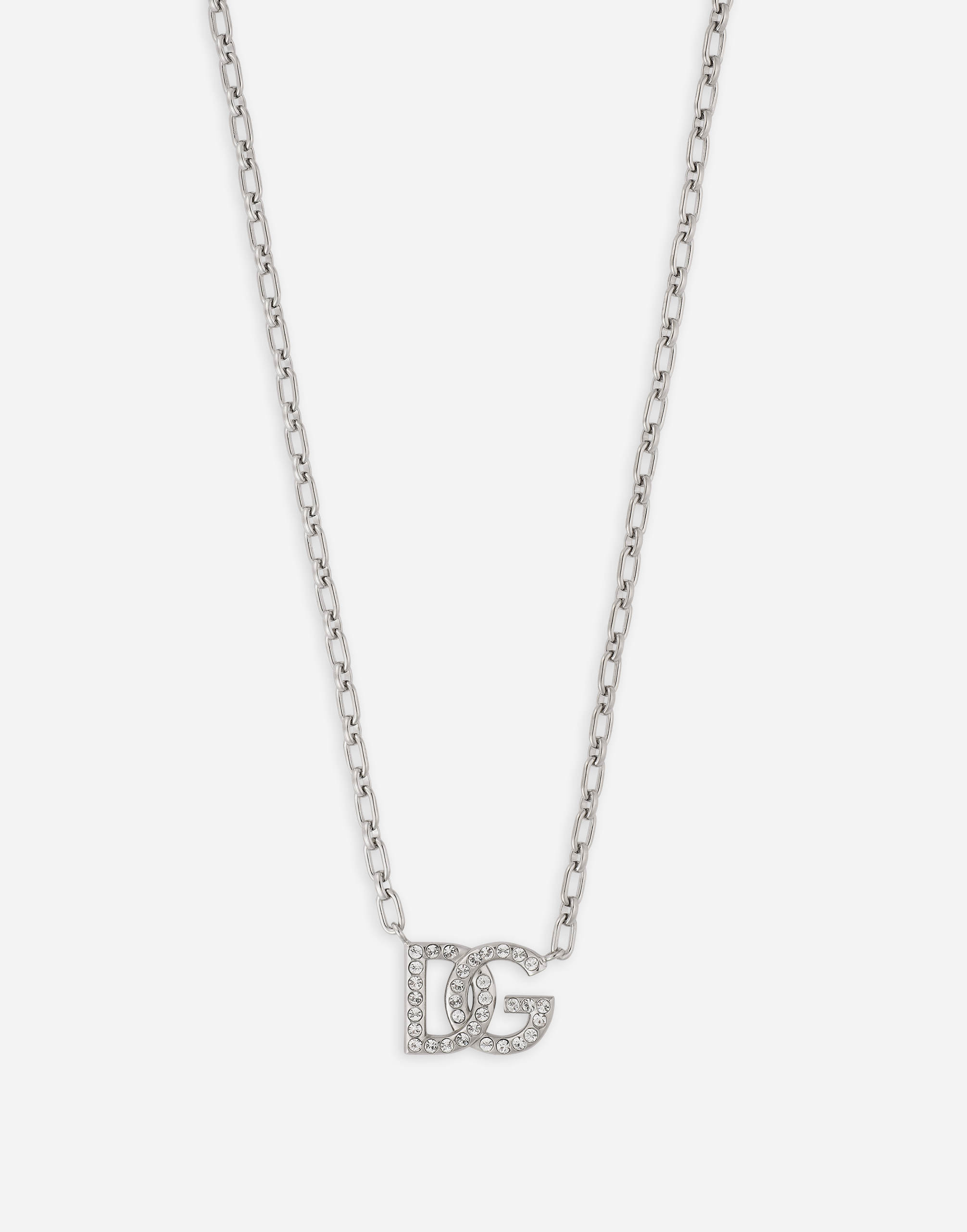 Chain necklace with DG logo in Silver for | Dolce&Gabbana® US