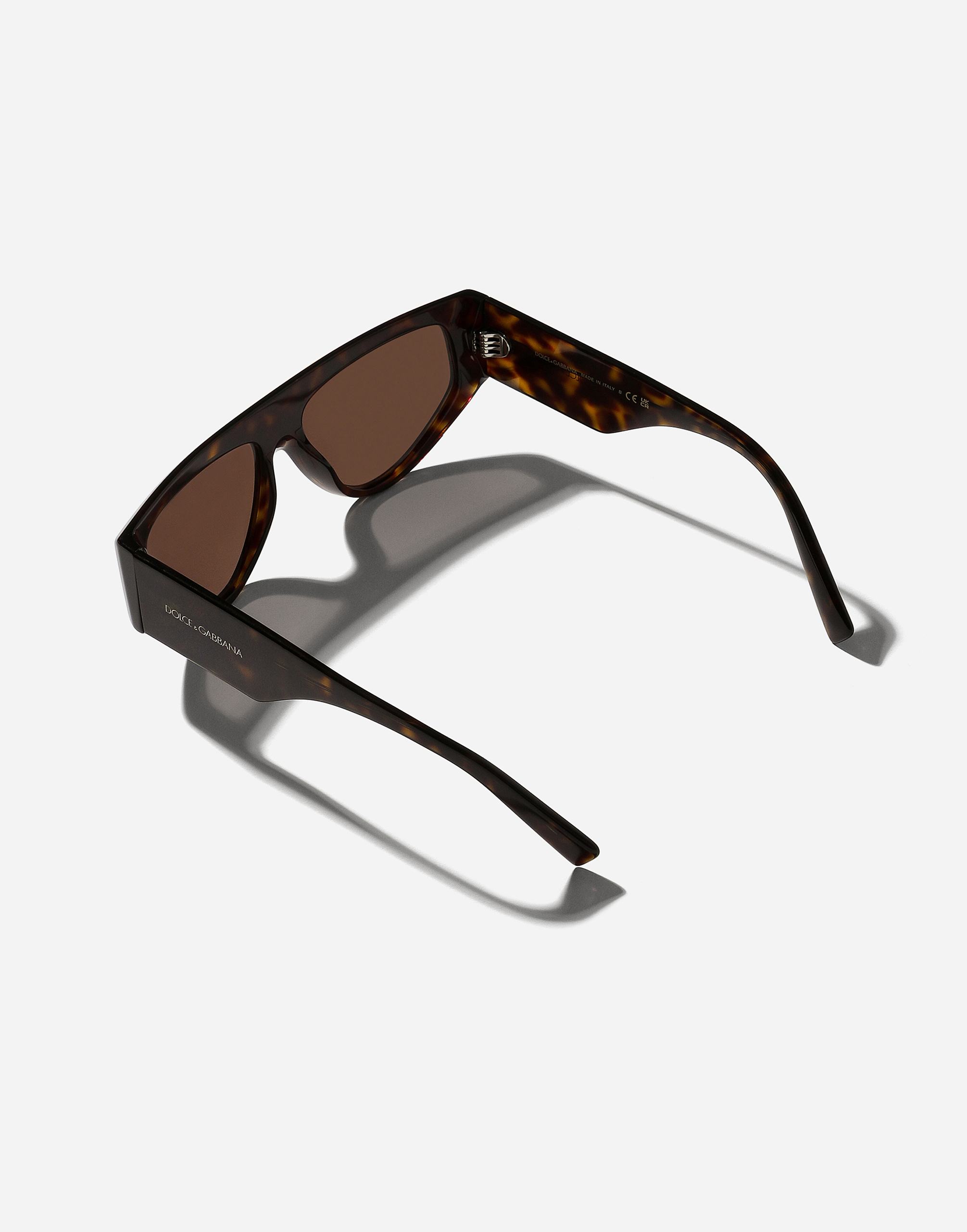 Shop Dolce & Gabbana Dg Sharped  Sunglasses In Brown