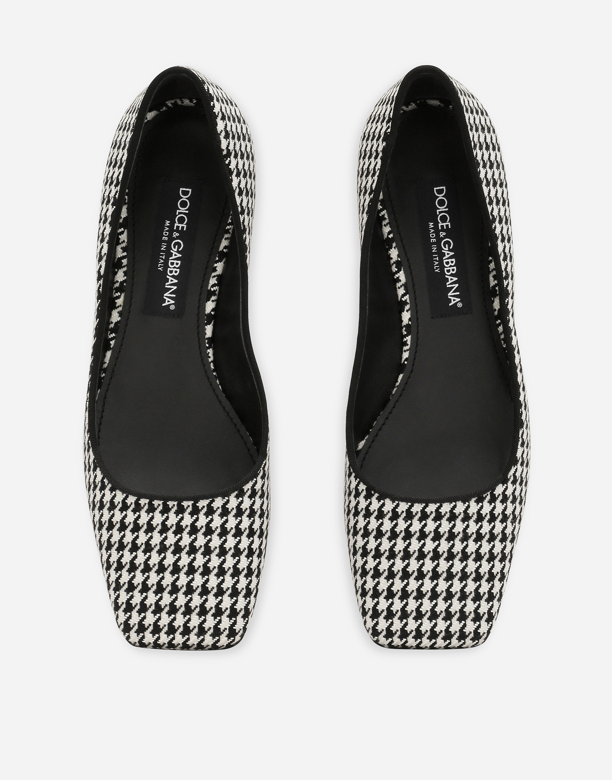 Shop Dolce & Gabbana Houndstooth Fabric Pumps In Multicolor