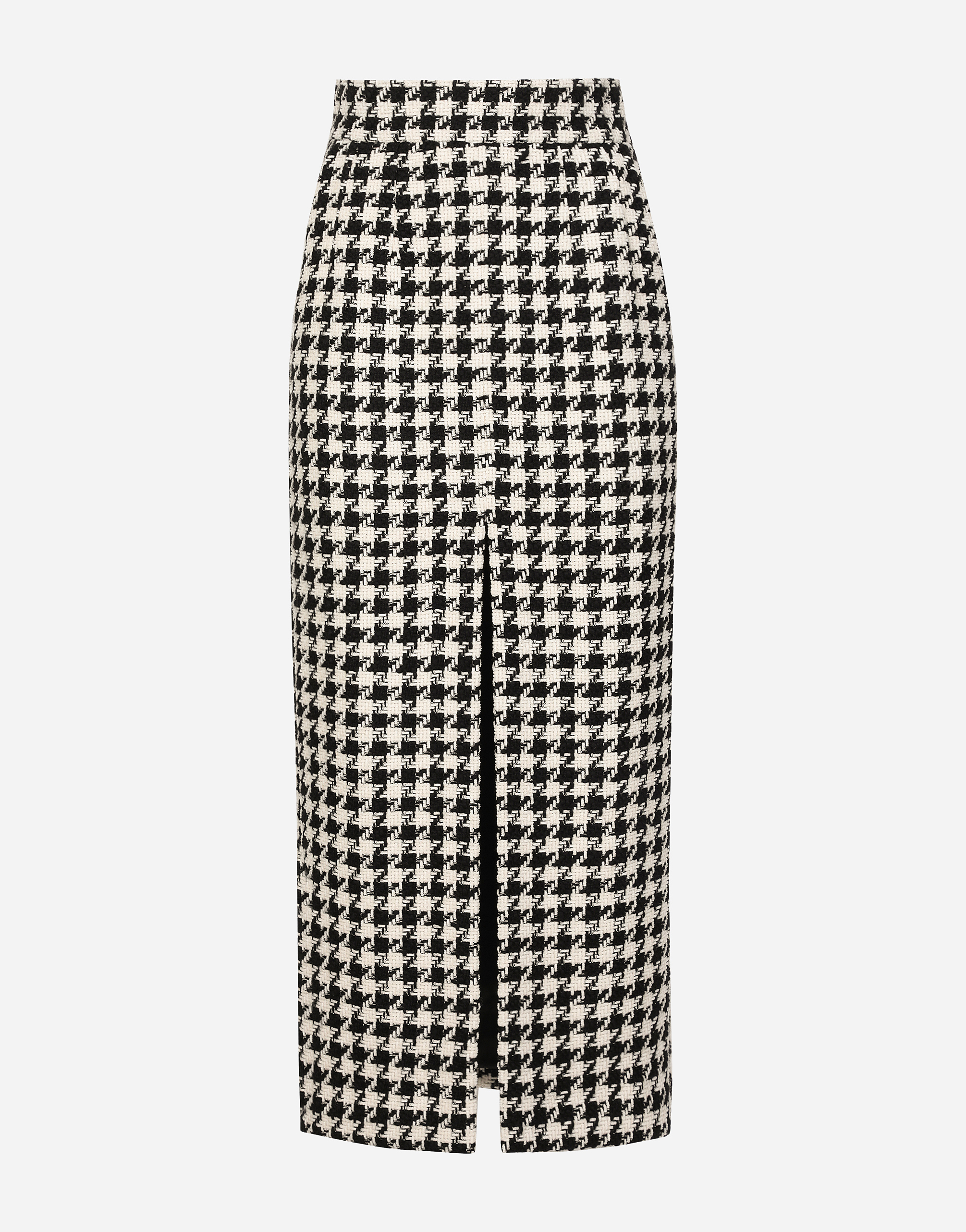 Shop Dolce & Gabbana Long Macro-houndstooth Skirt In マルチカラー