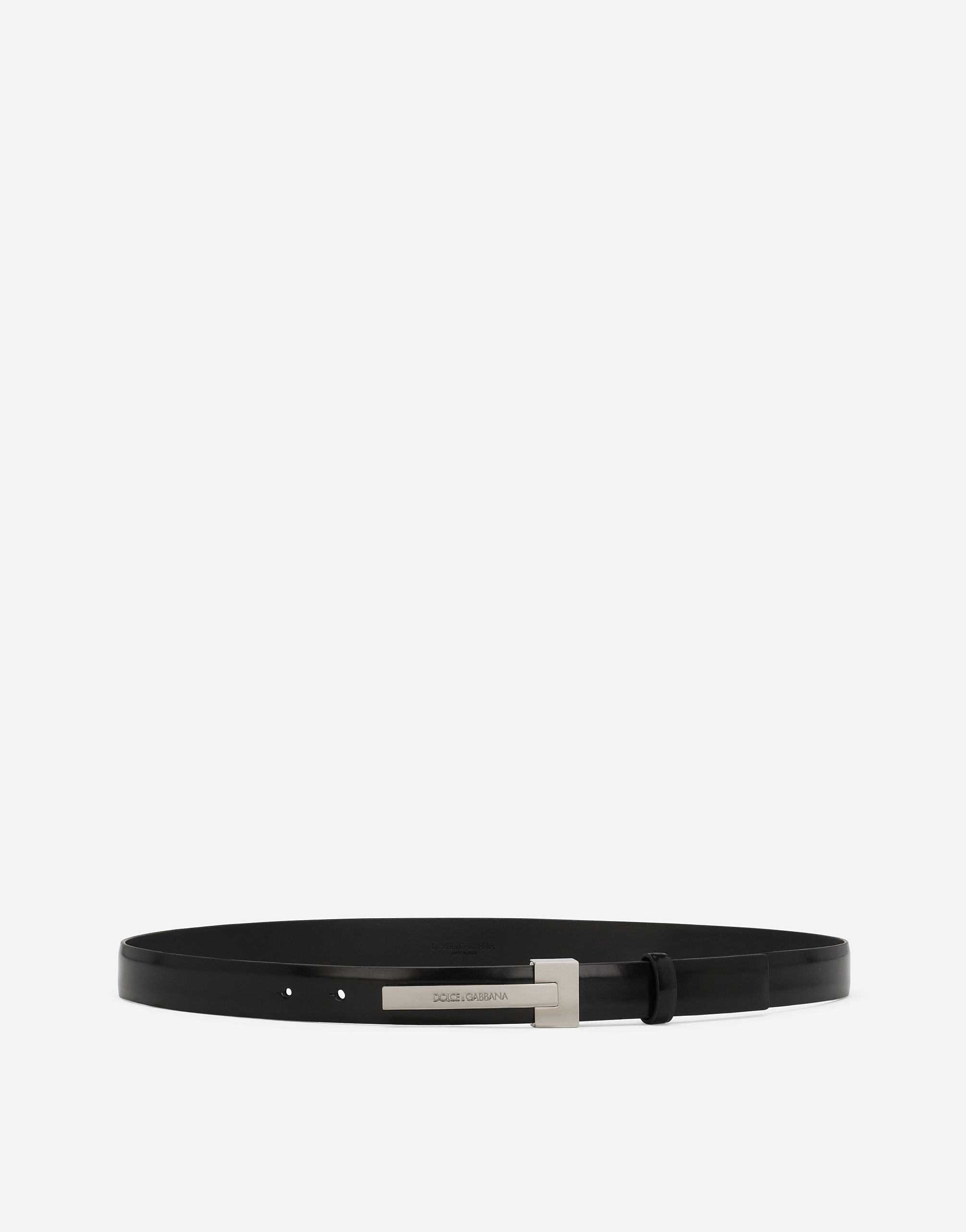 Dolce & Gabanna top Black Patent Leather Belt Made in Italy size 75.30