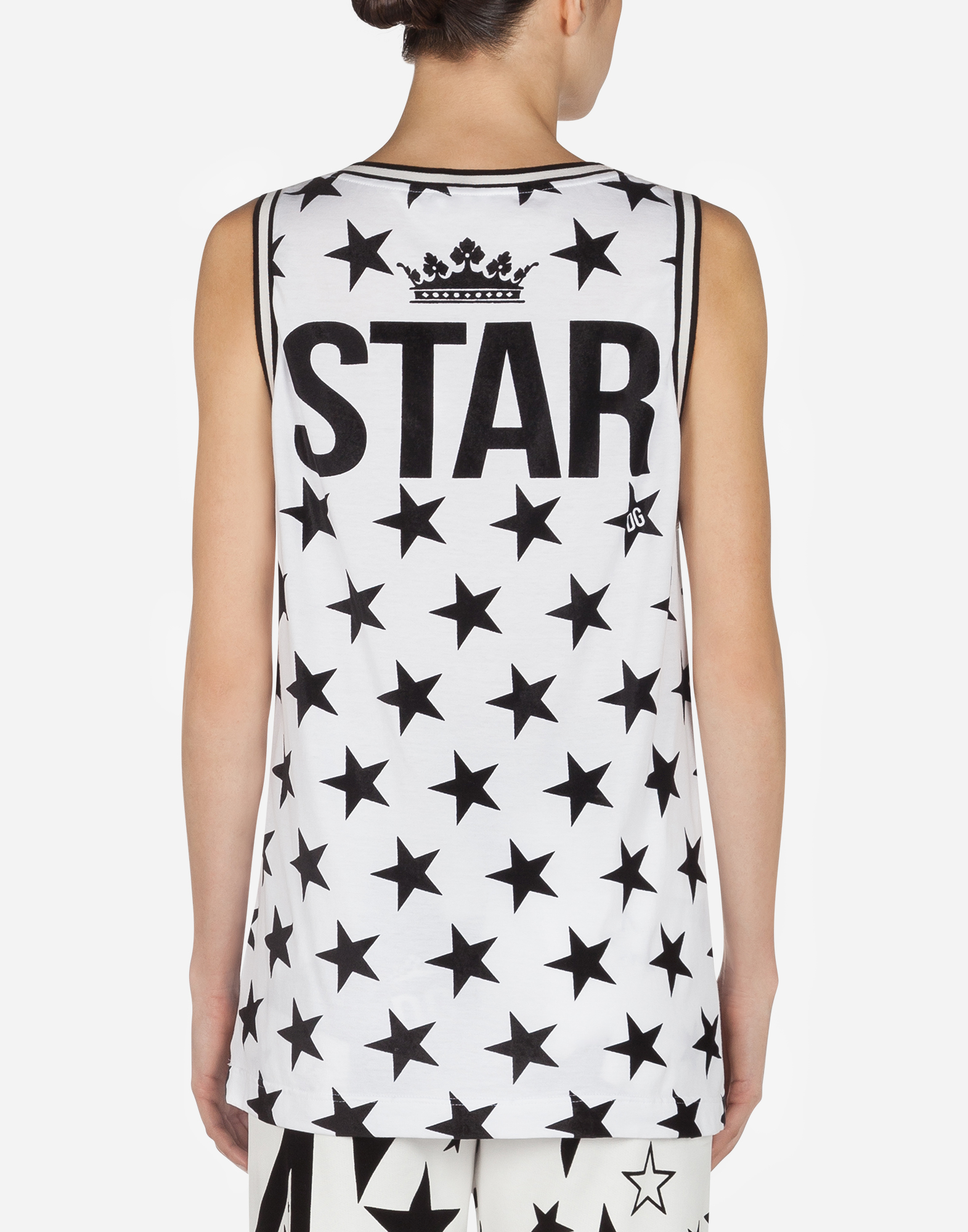 MILLENNIALS STAR PRINT JERSEY TANK TOP