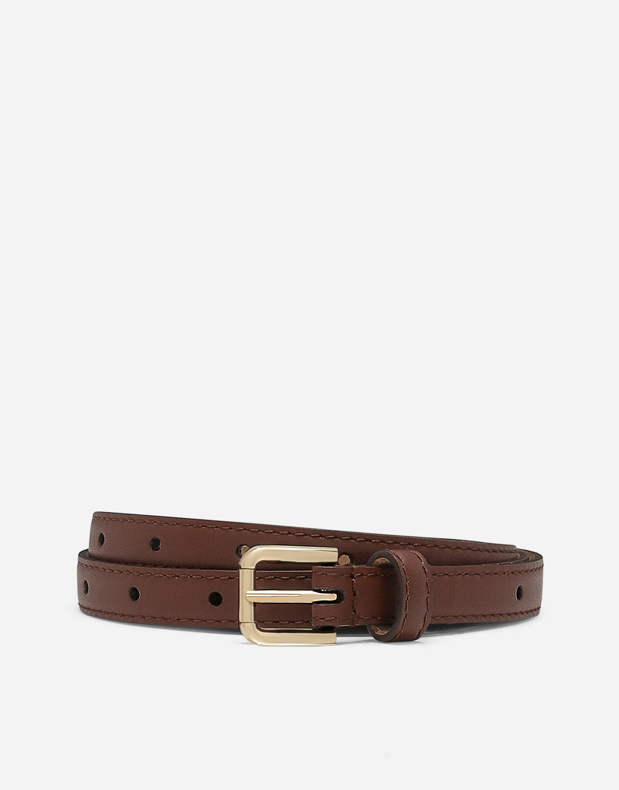 ブラウンのウィメンズ Belt with logo tag | Dolce&Gabbana®