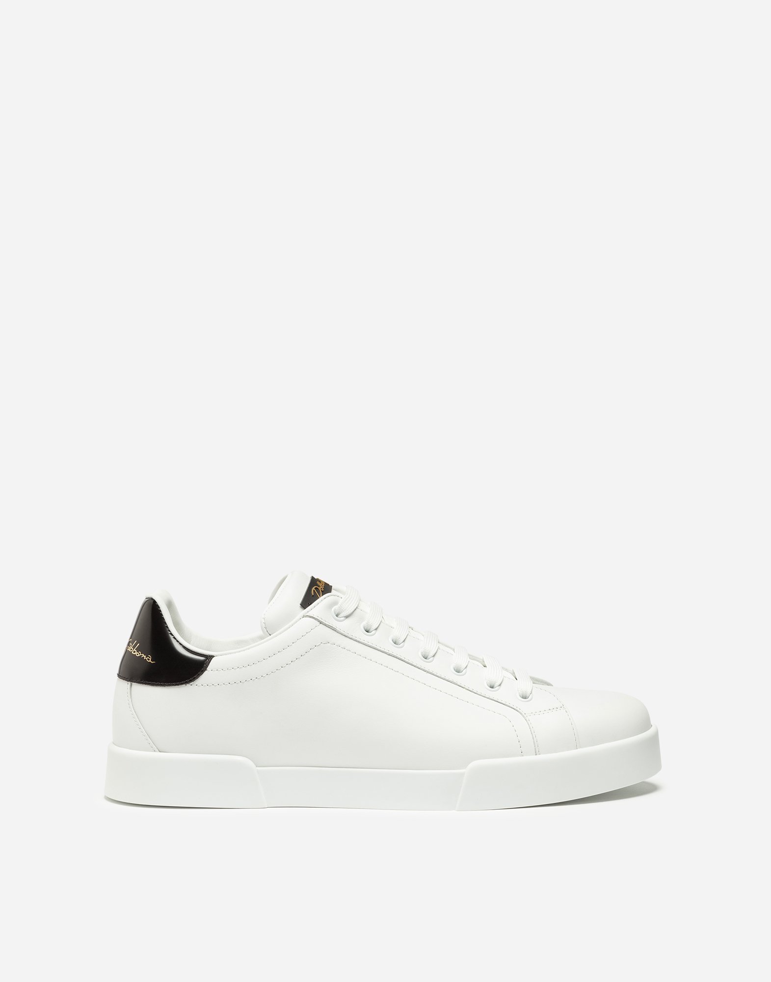 dolce and gabbana low top leather sneakers