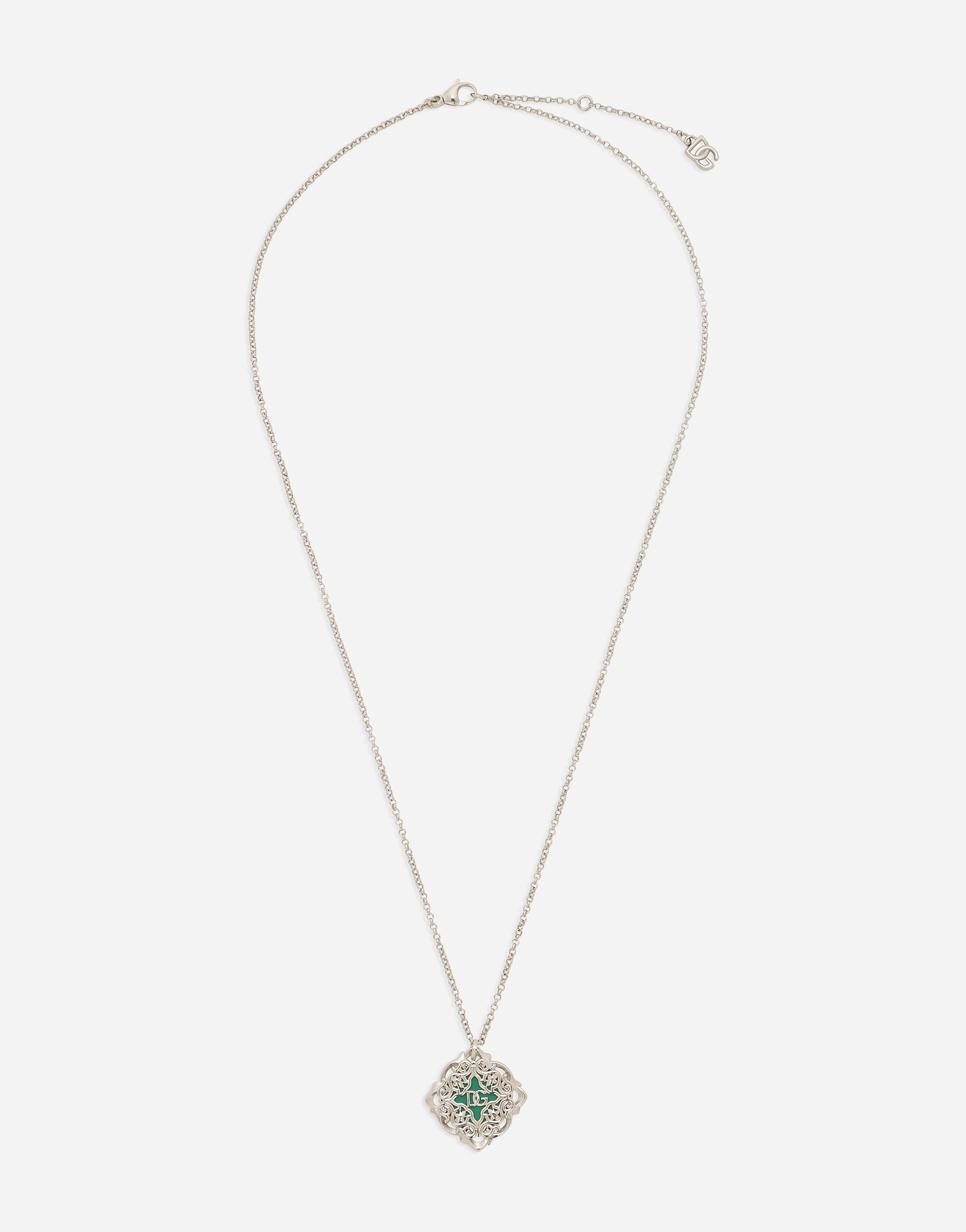 Shop Dolce & Gabbana Majolica Necklace In シルバー