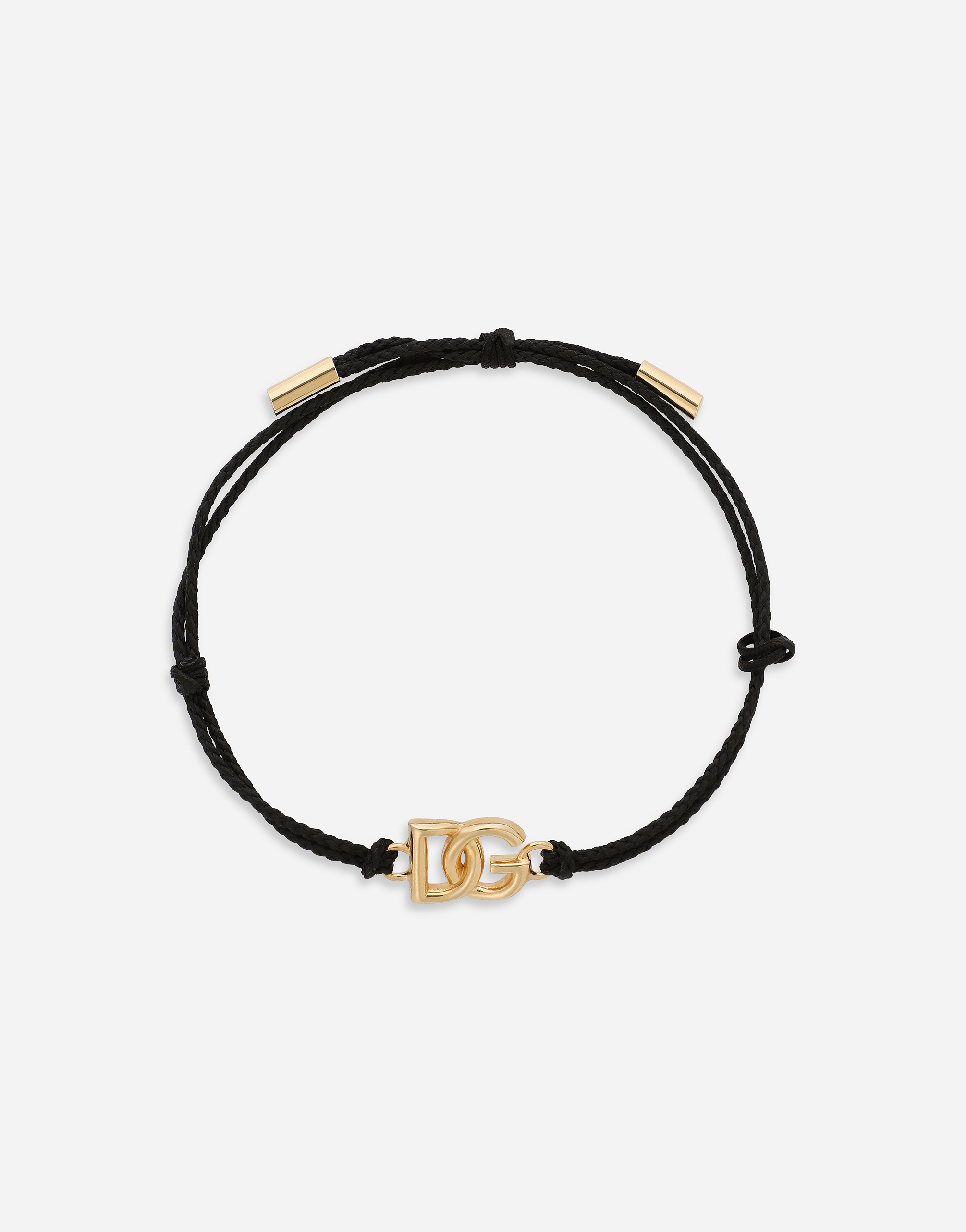 Shop Dolce & Gabbana Cord Bracelet With Dg Logo In マルチカラー