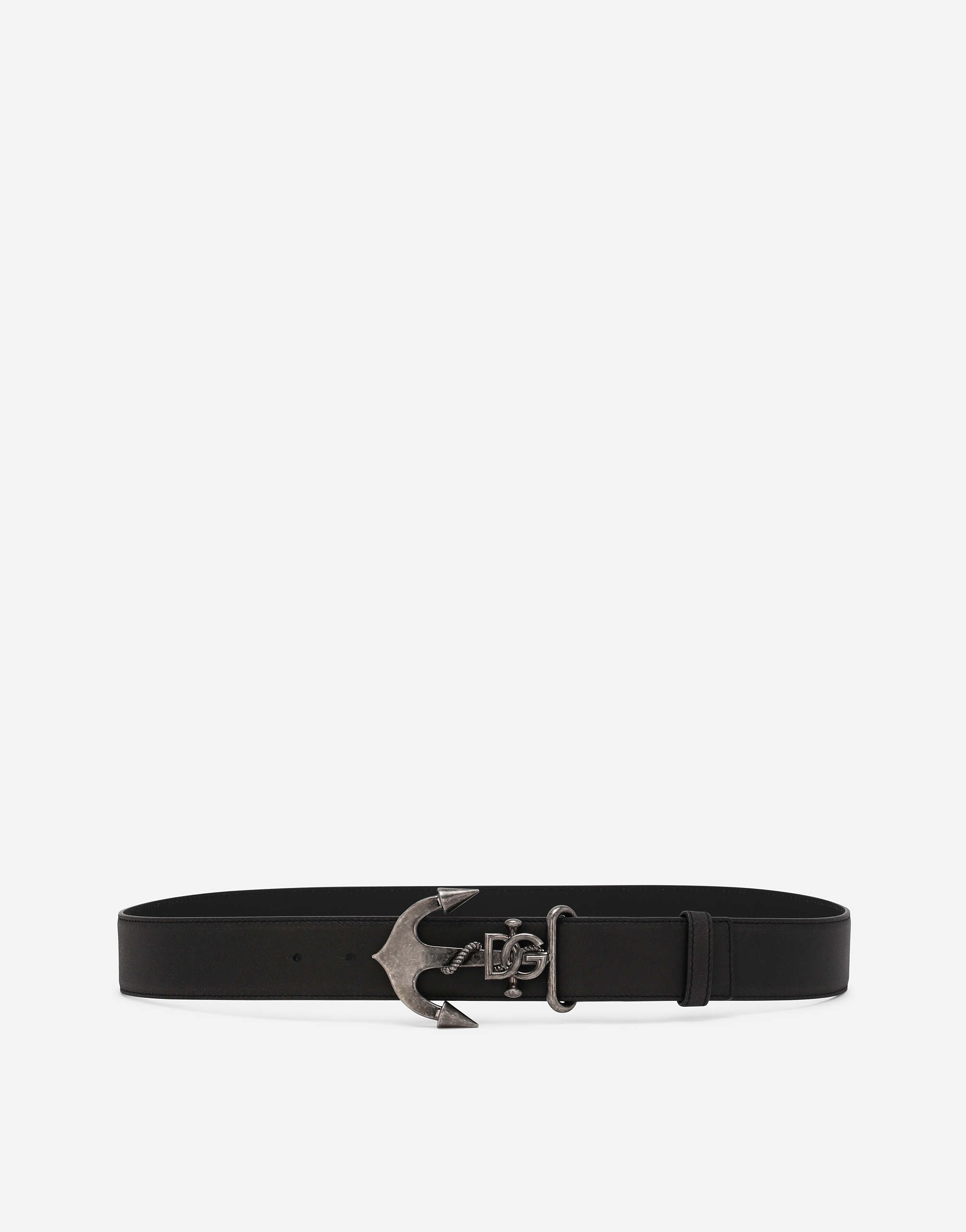 Calfskin belt in Black for | Dolce&Gabbana® US