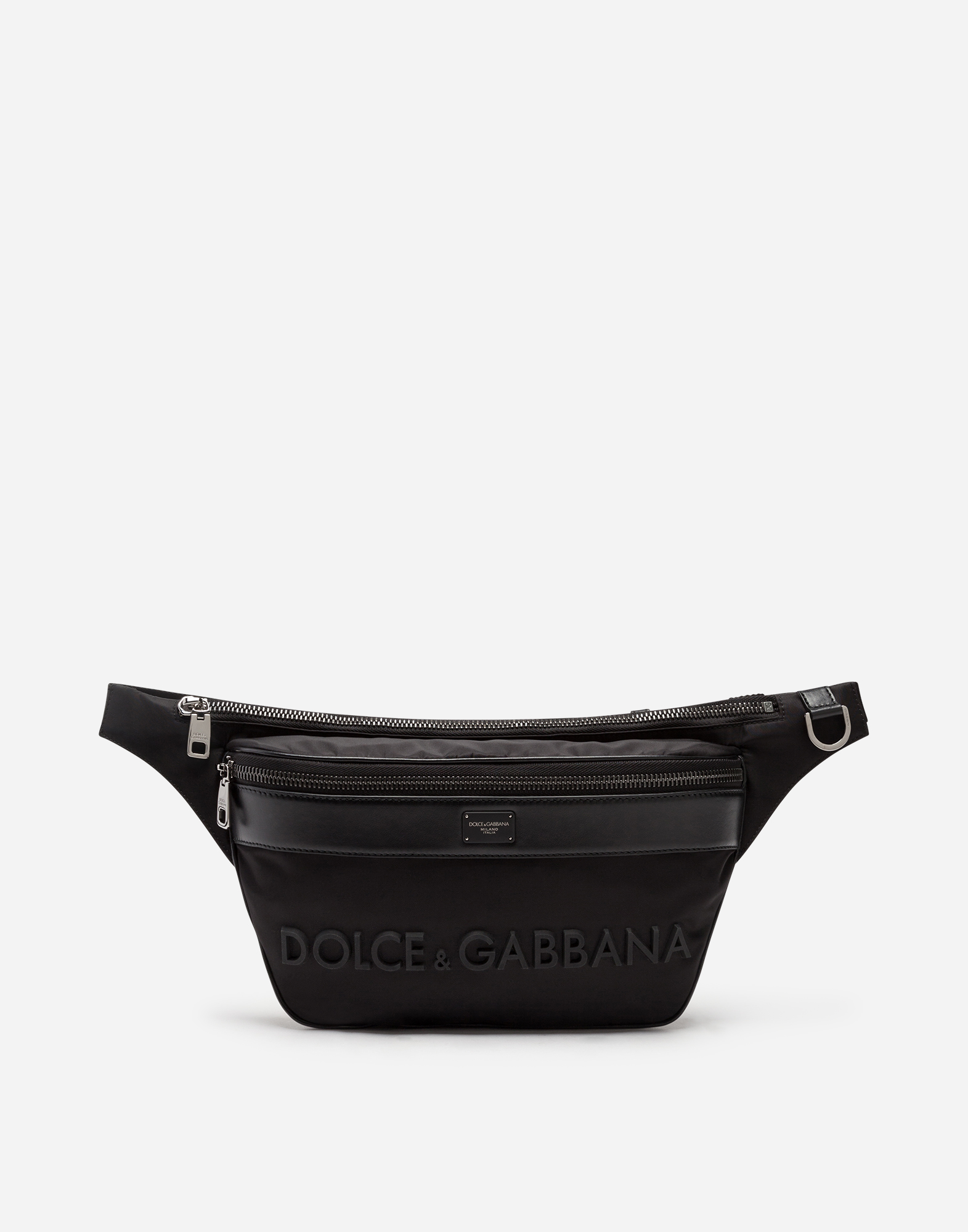 Sicilia dna nylon belt bag with rubberized logo