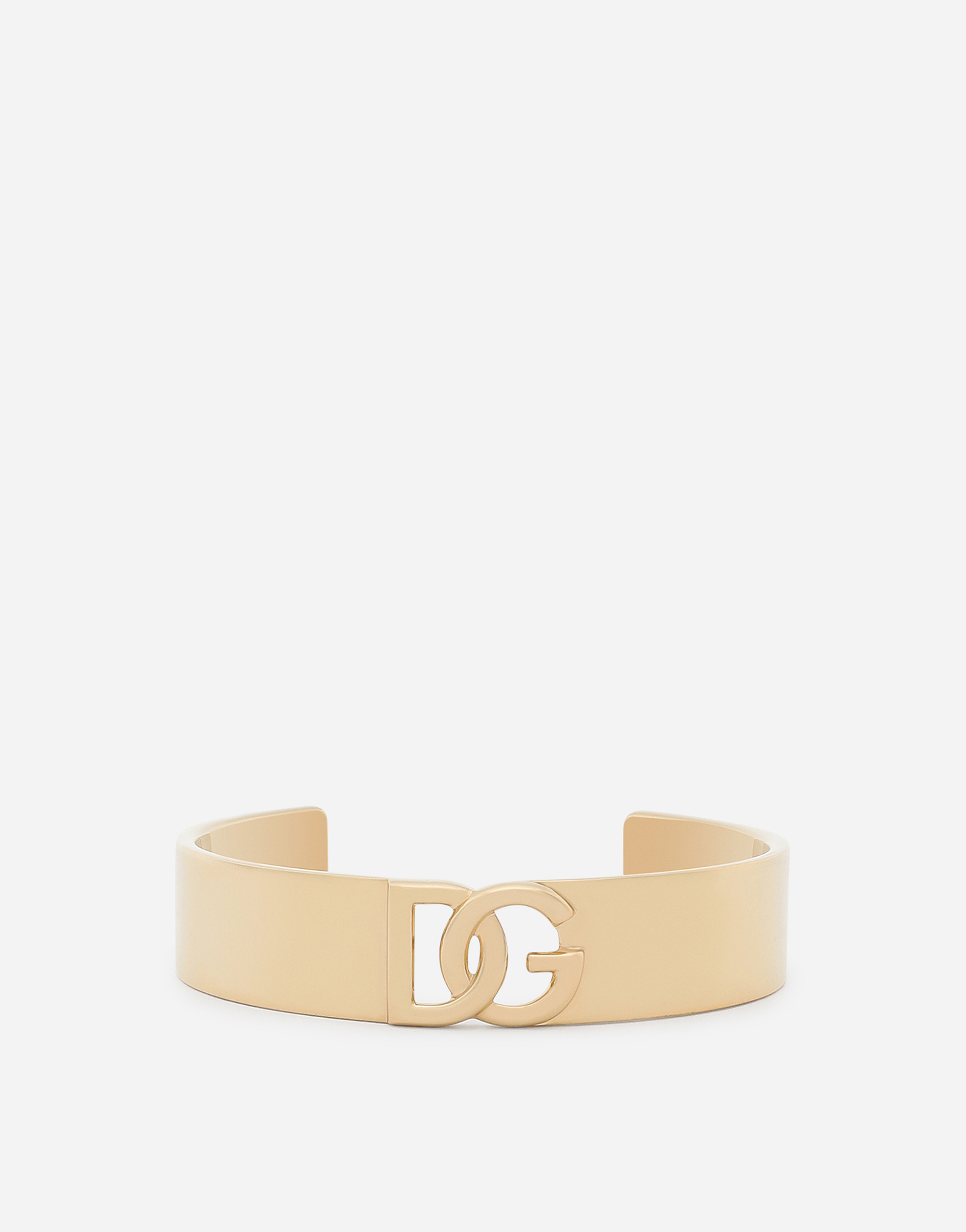 Shop Dolce & Gabbana Bracelet With Dg Cut-out Logo In ゴールド