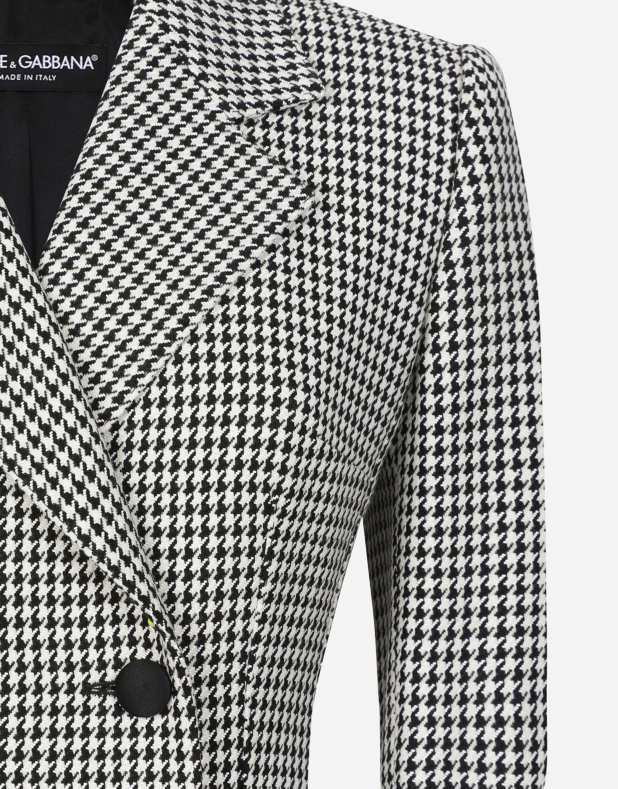 Shop Dolce & Gabbana Double-breasted Houndstooth Jacket In Multicolor