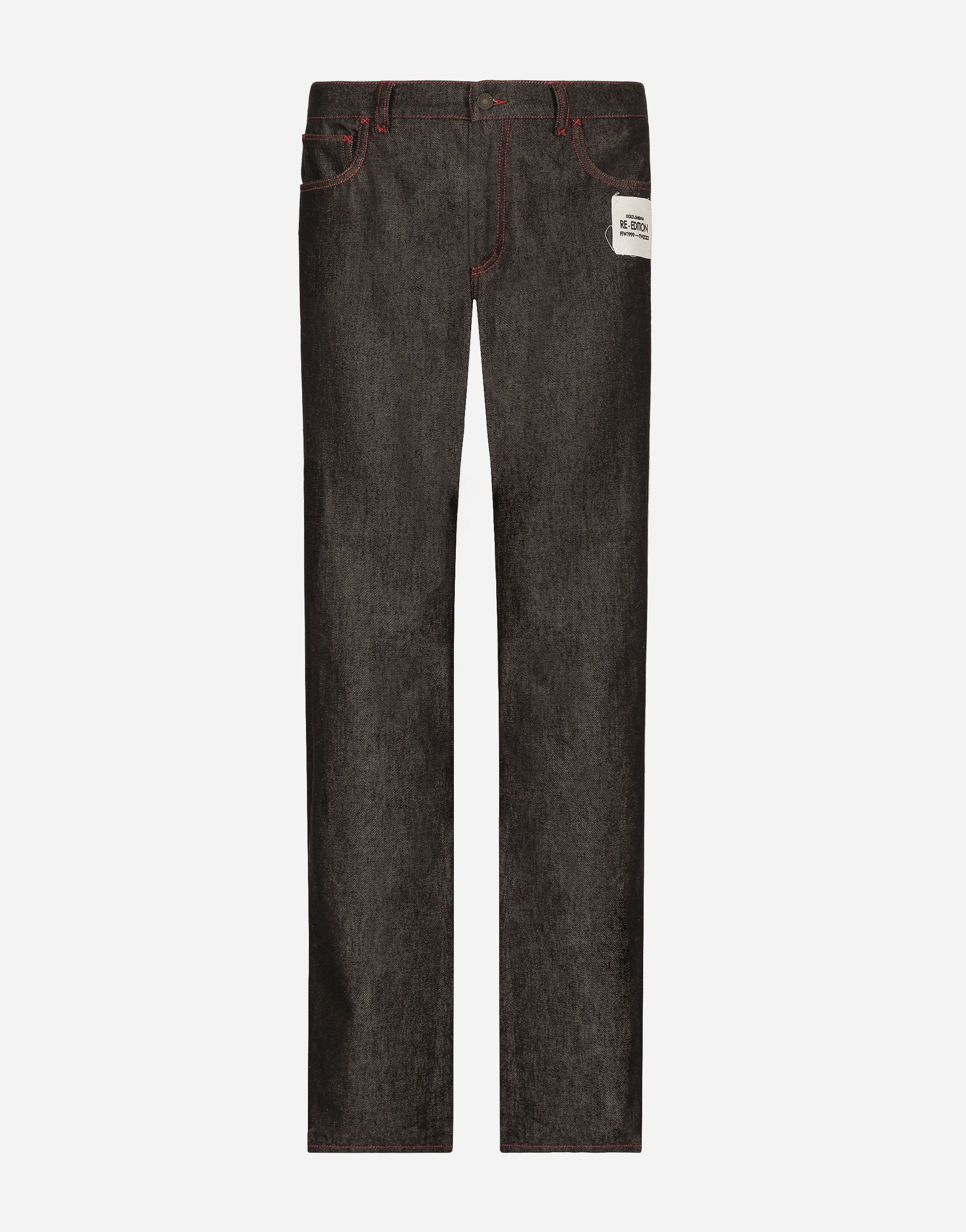 Double-face denim and flannel pants