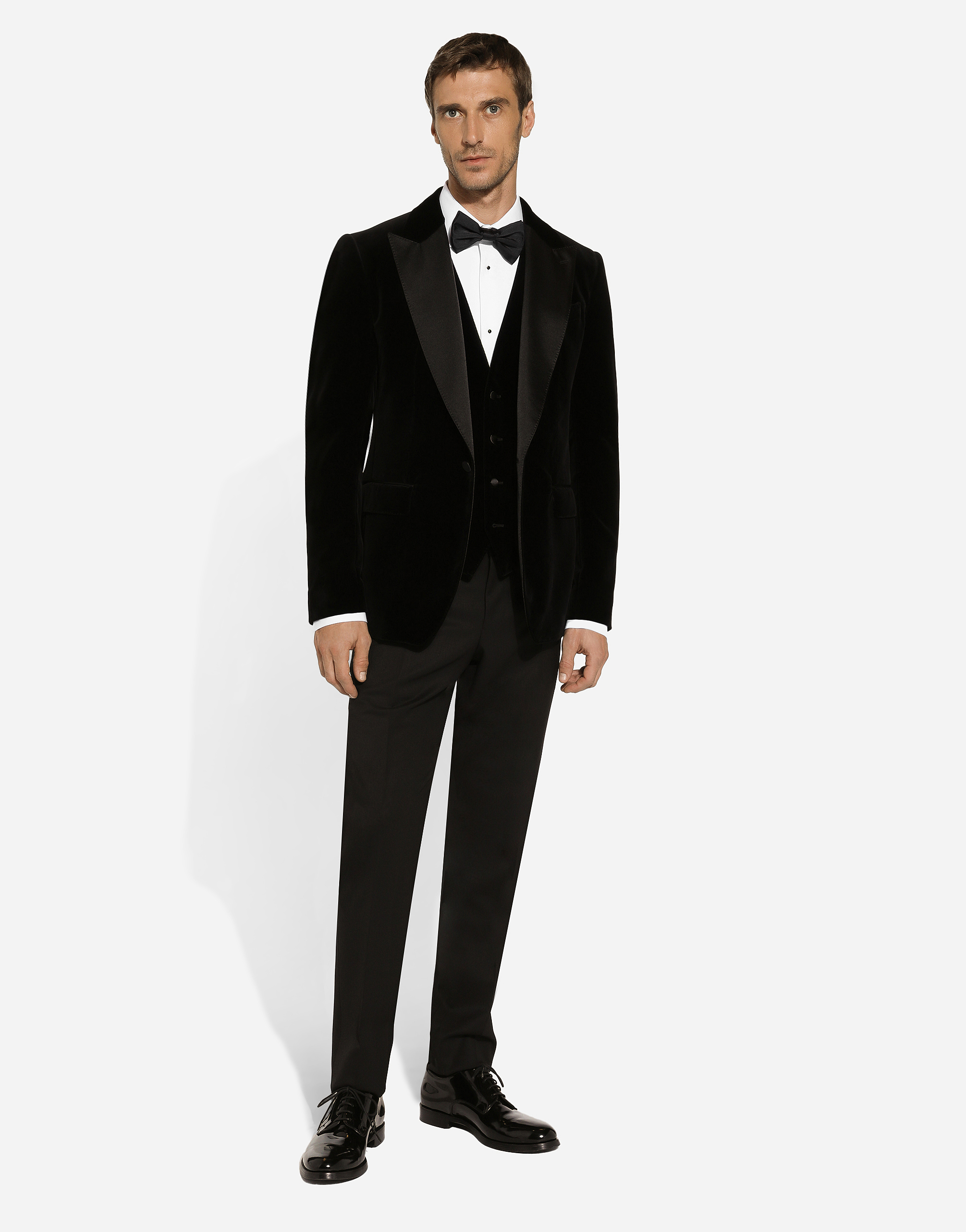 Shop Dolce & Gabbana Velvet Tuxedo Jacket In Black