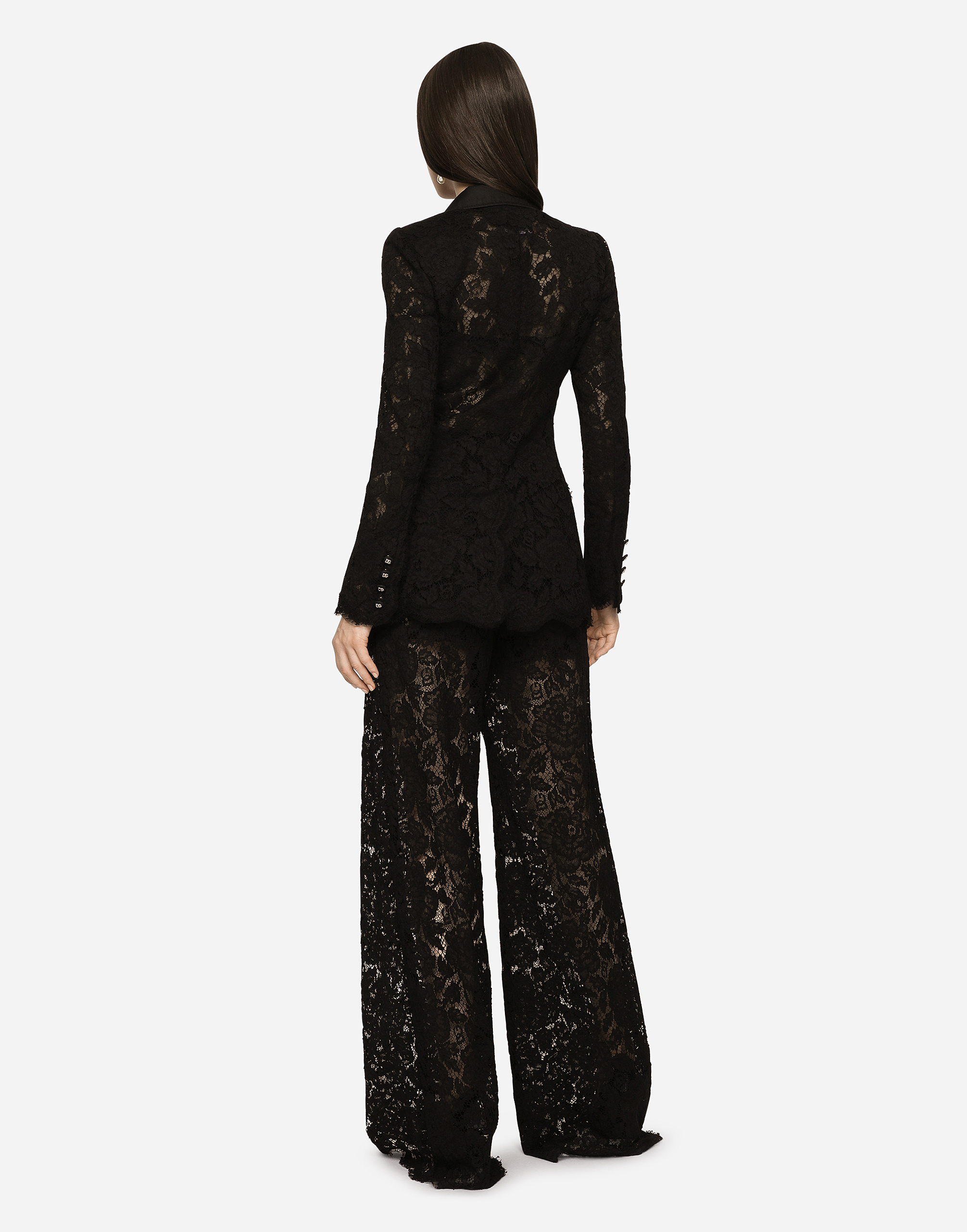 Black lace 2025 pants suit