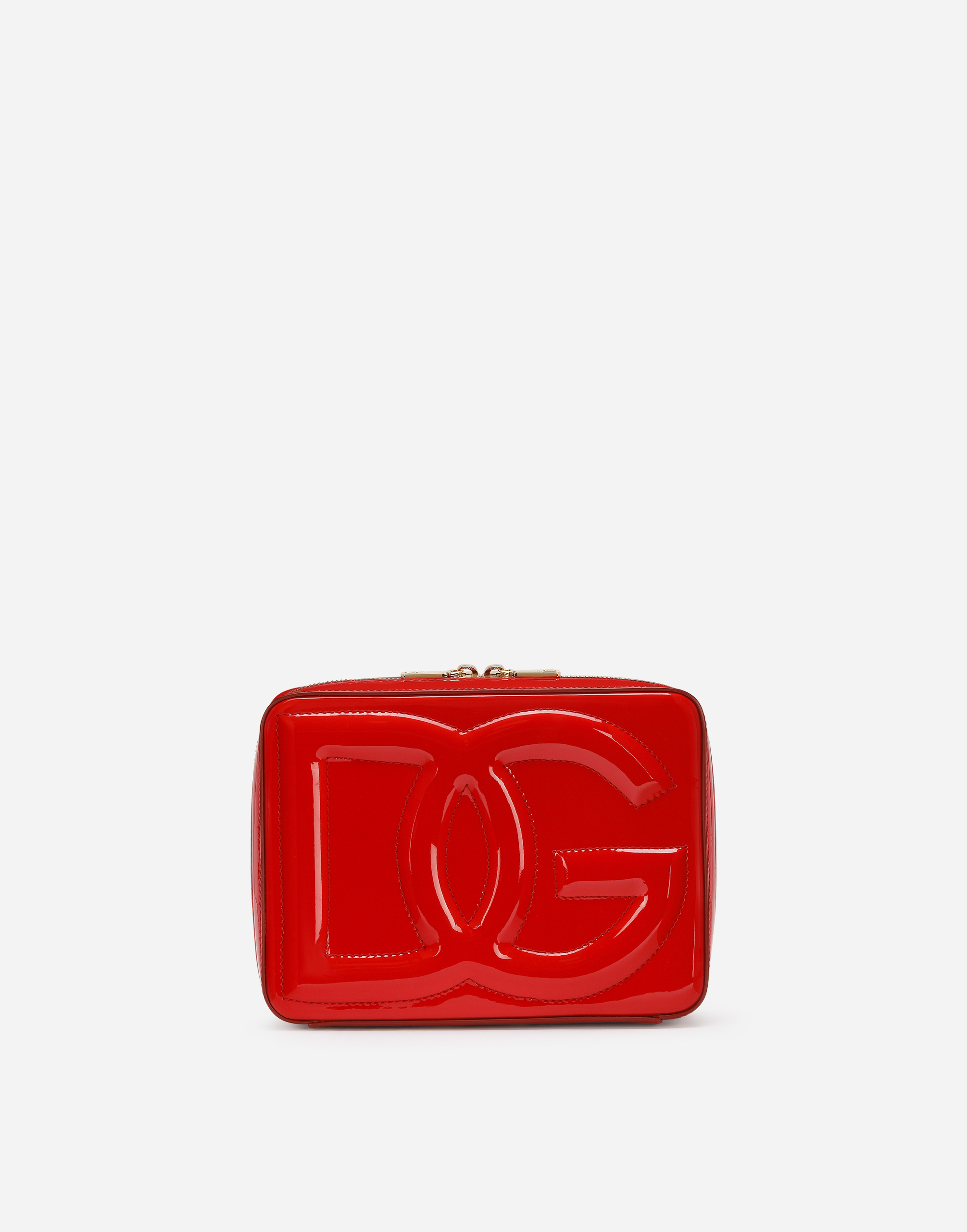 Medium patent leather DG Logo Bag camera bag in Red for Women 