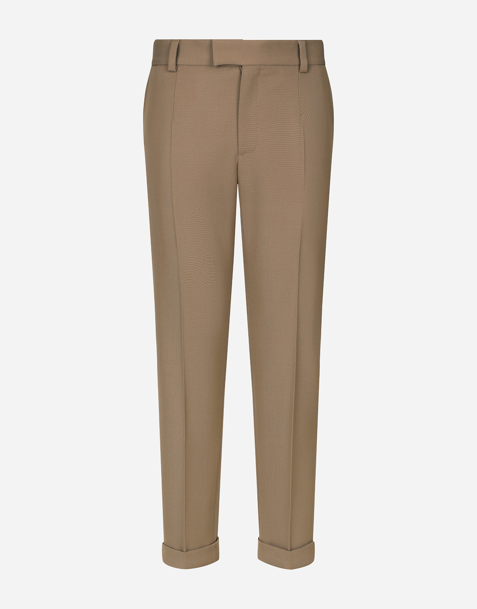 Shop Dolce & Gabbana Tailored Gabardine Pants In Grey