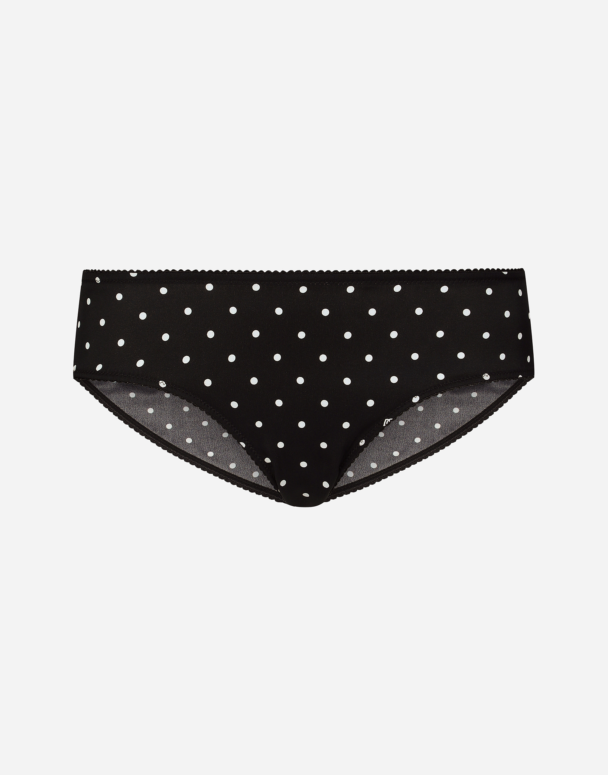 Shop Dolce & Gabbana Polka-dot Silk Panties In プリ