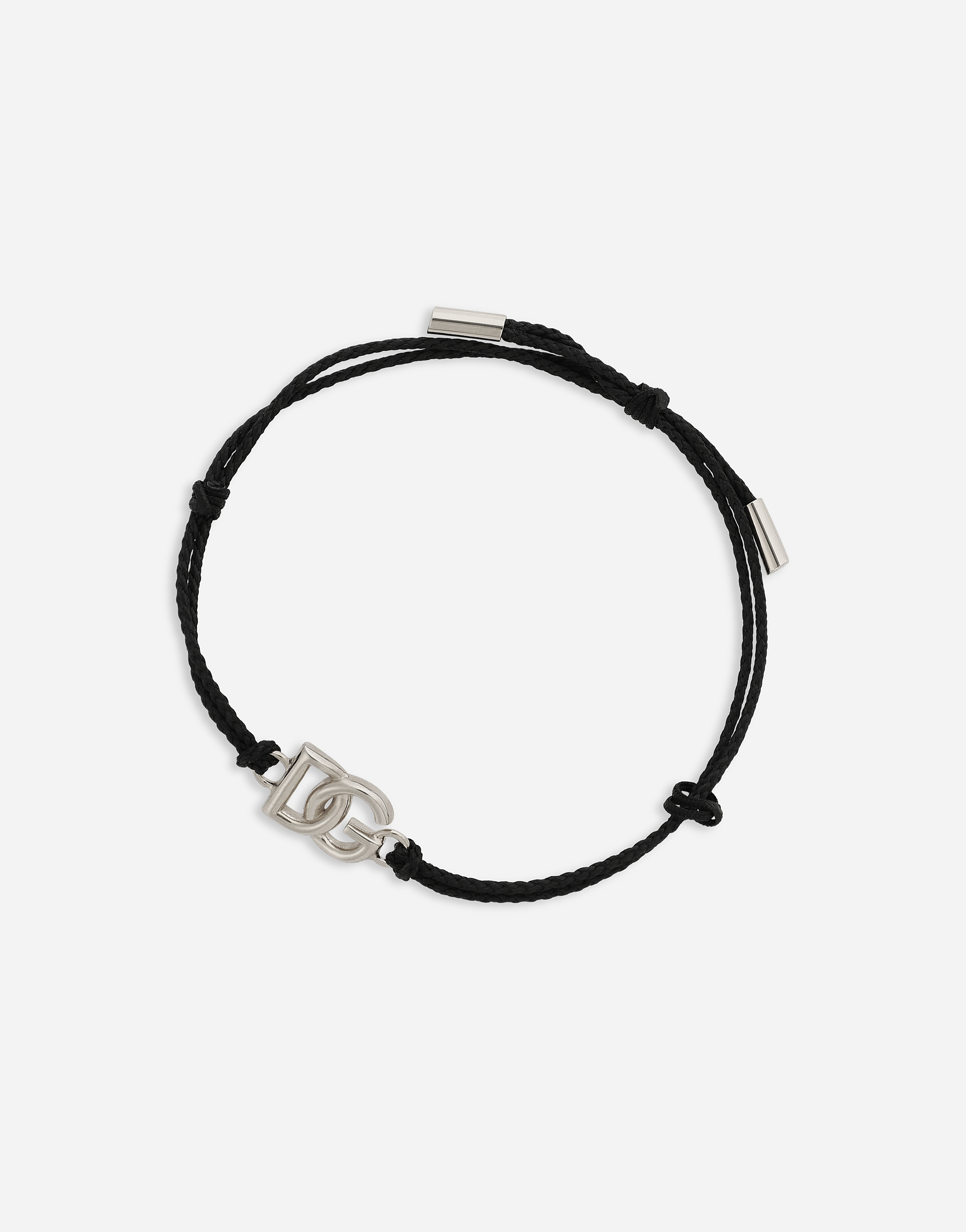 Shop Dolce & Gabbana Cord Bracelet With Dg Logo In マルチカラー