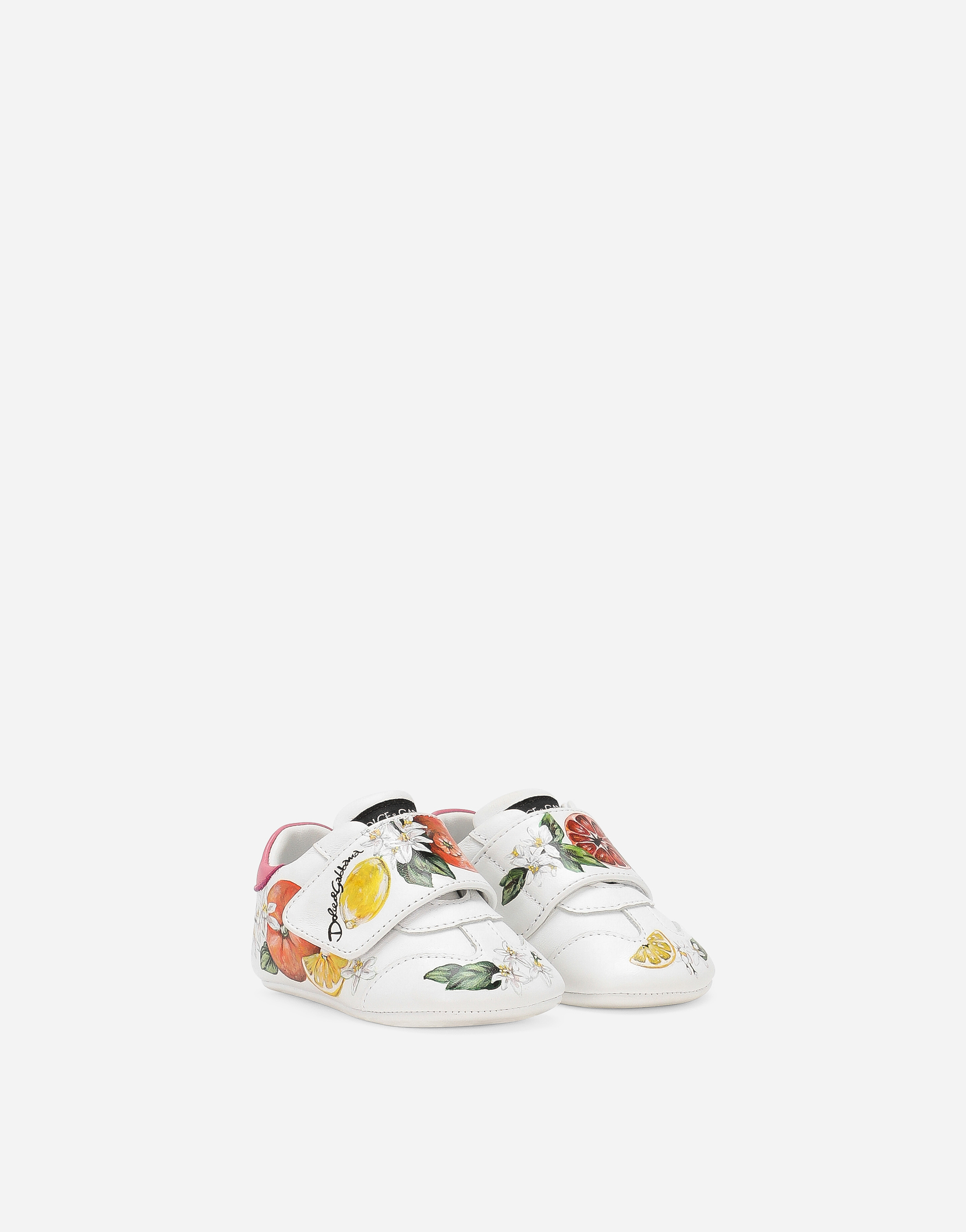 Shop Dolce & Gabbana Printed Nappa Leather Sneakers