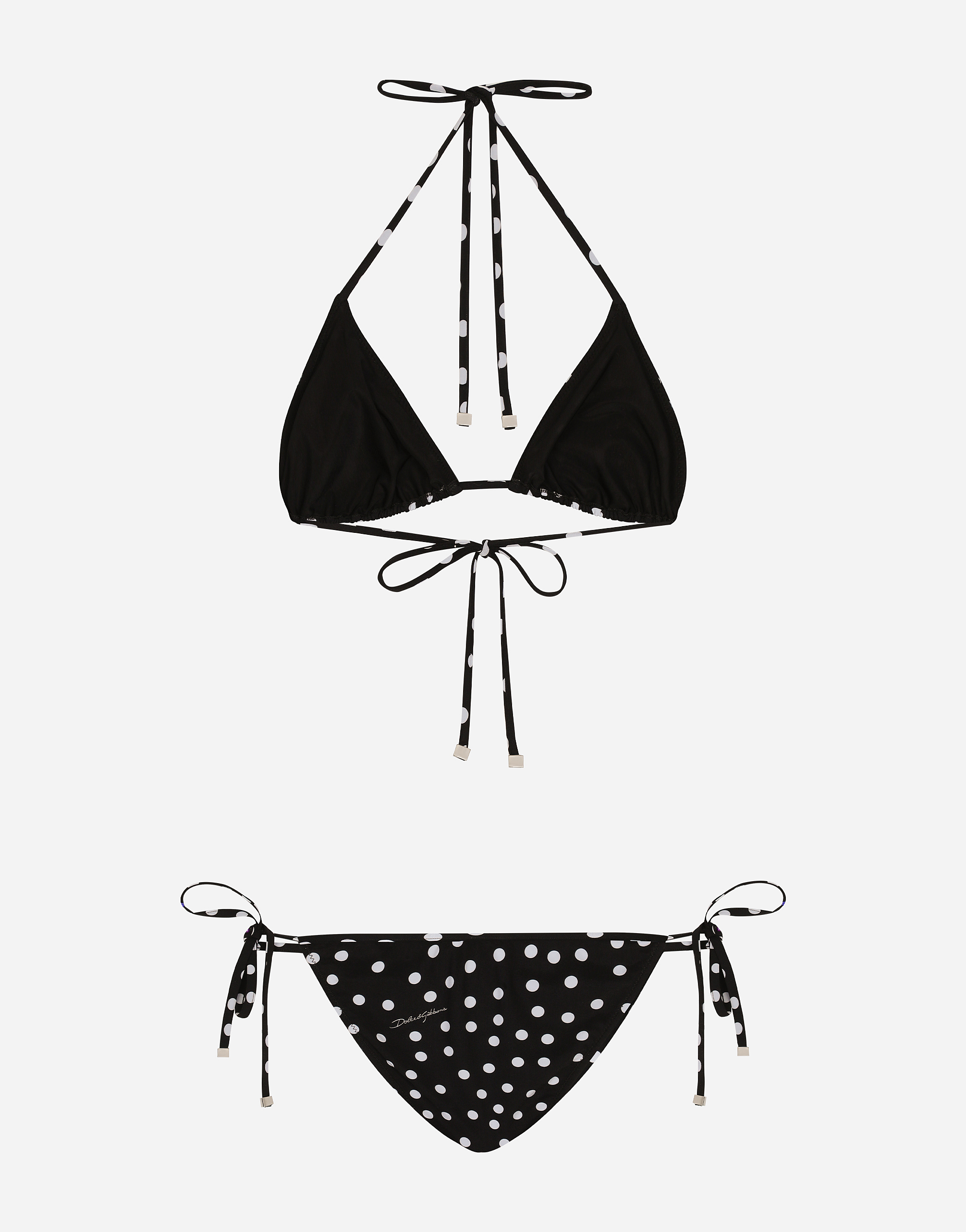 Shop Dolce & Gabbana Polka-dot Triangle Bikini In プリ