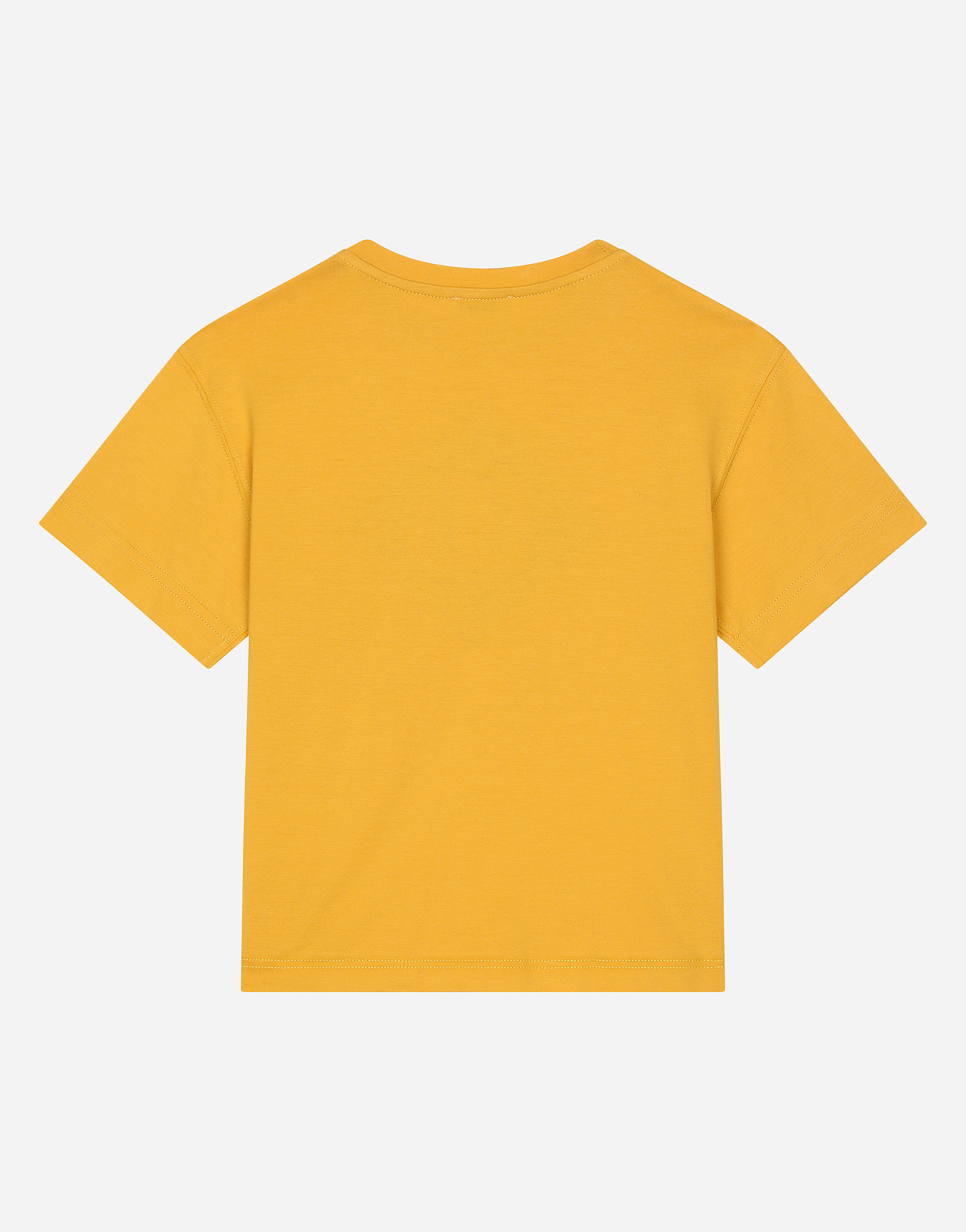 Shop Dolce & Gabbana Jersey T-shirt With Dg Logo In Yellow