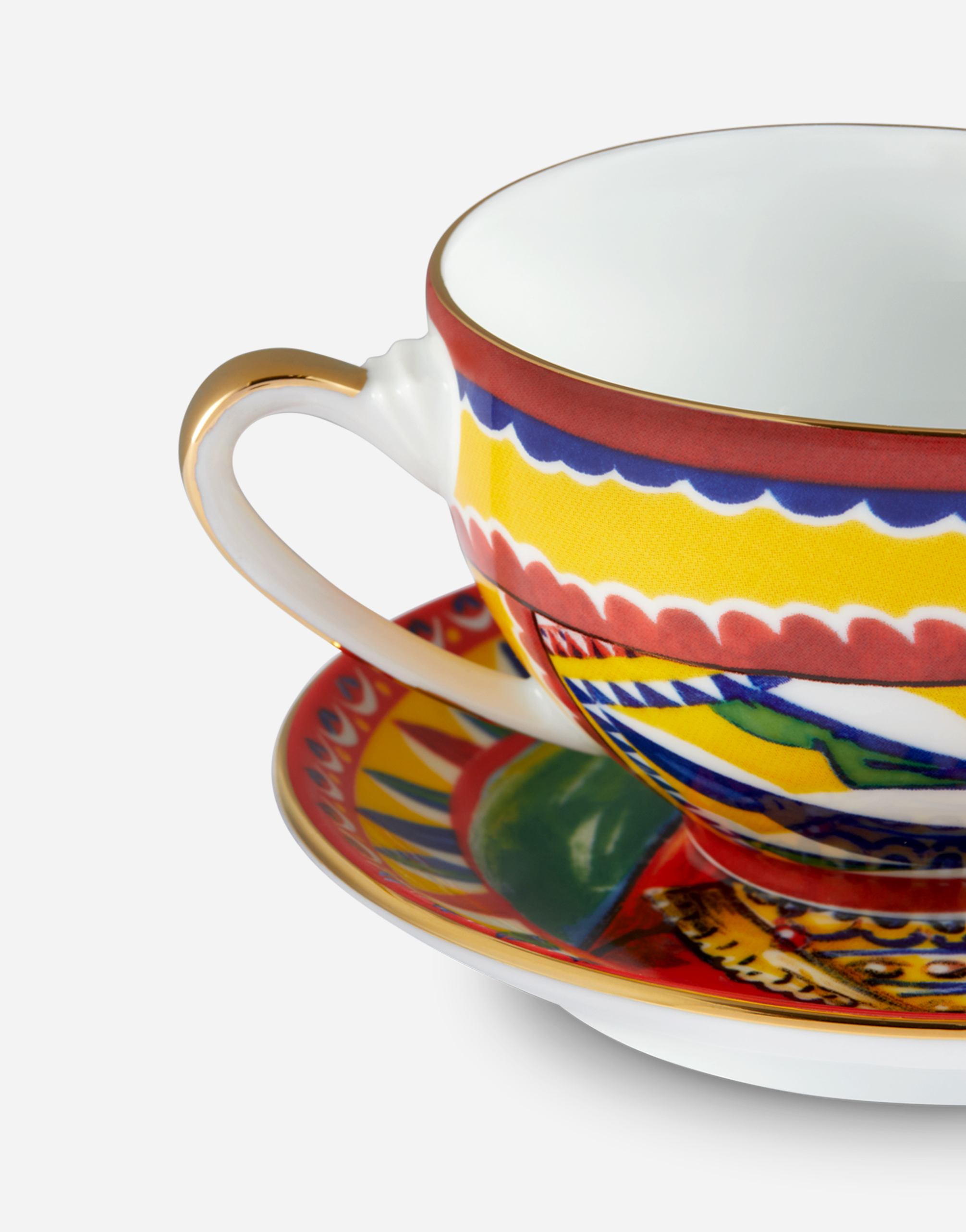 Shop Dolce & Gabbana Porcelain Tea Set In Multicolor