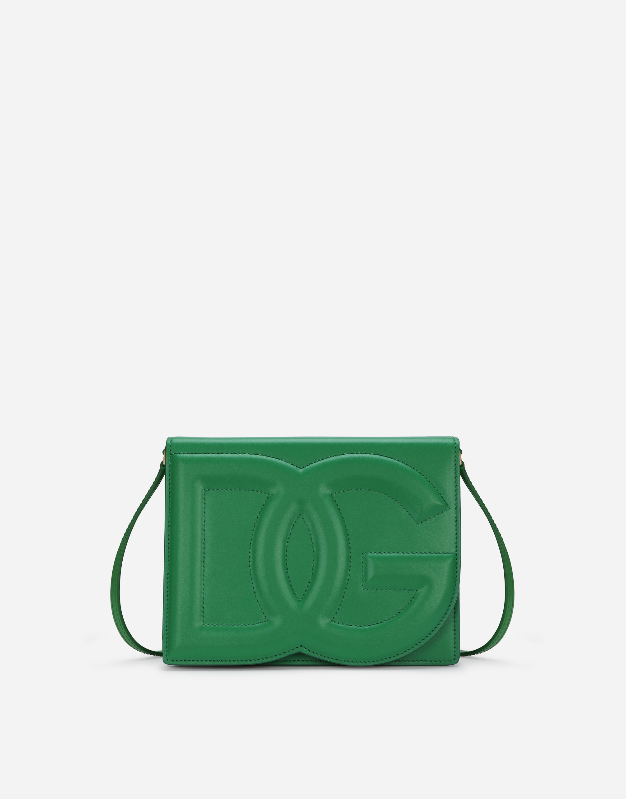 Calfskin DG logo crossbody bag in Green for Women 