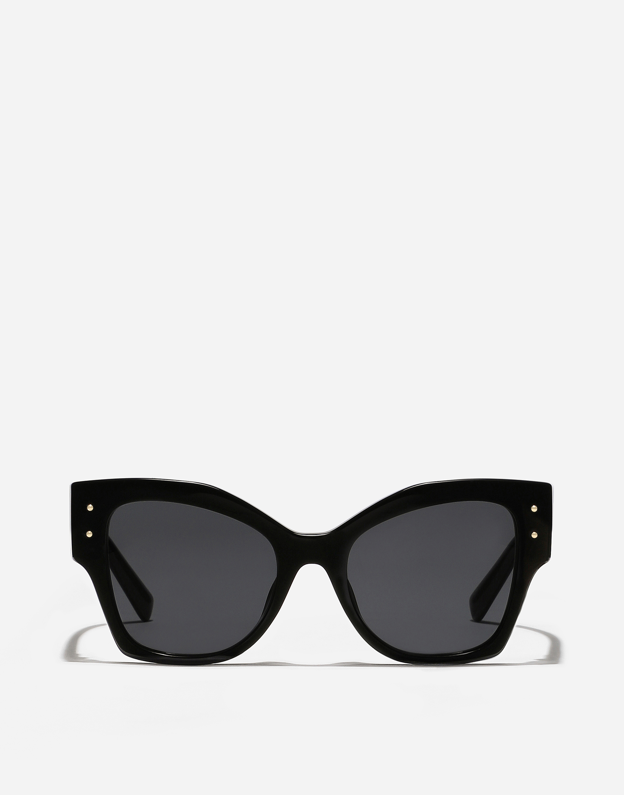 Dolce & Gabbana Dg Logo Plaque Sunglasses In Black