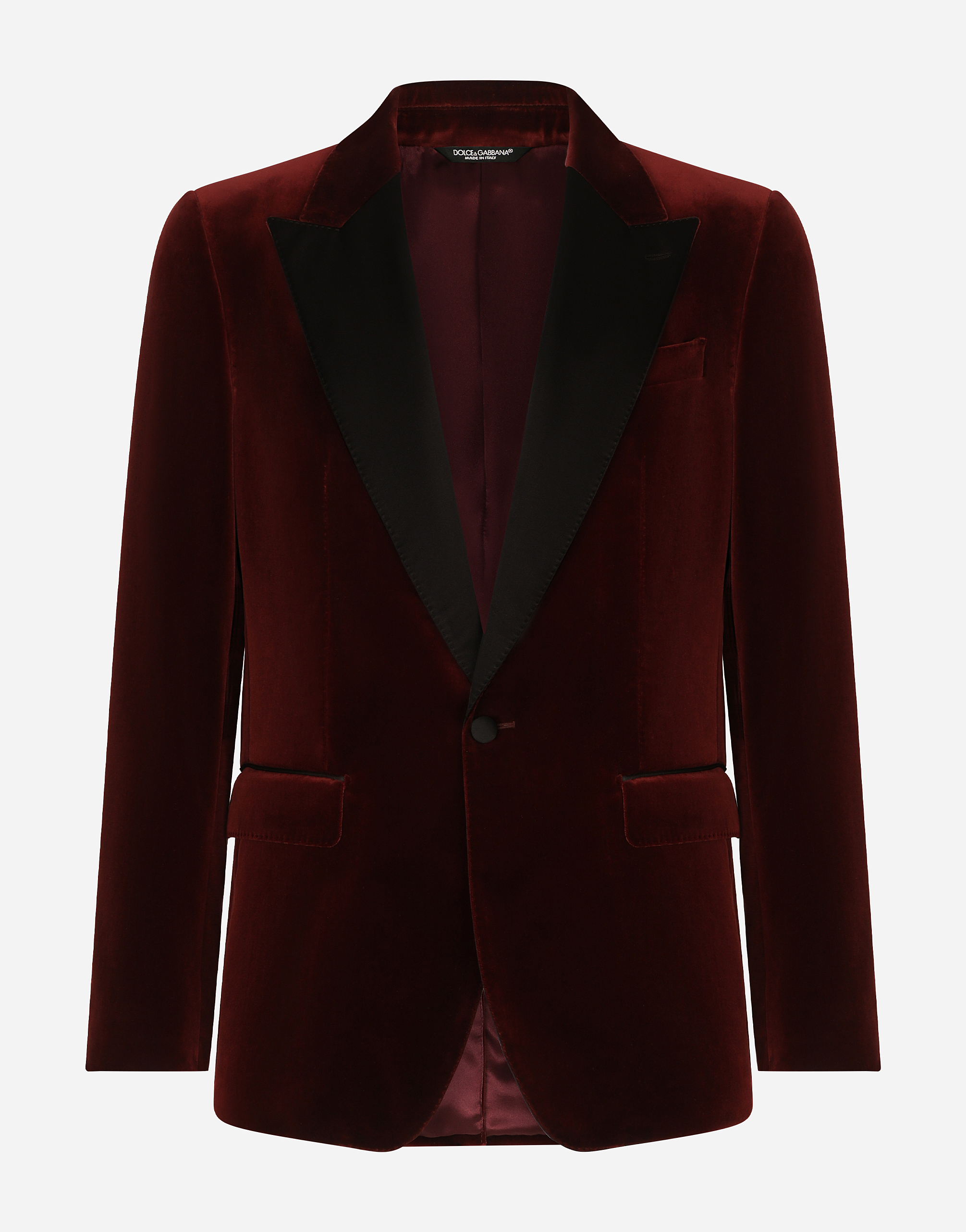 Shop Dolce & Gabbana Velvet Tuxedo Jacket In Purple