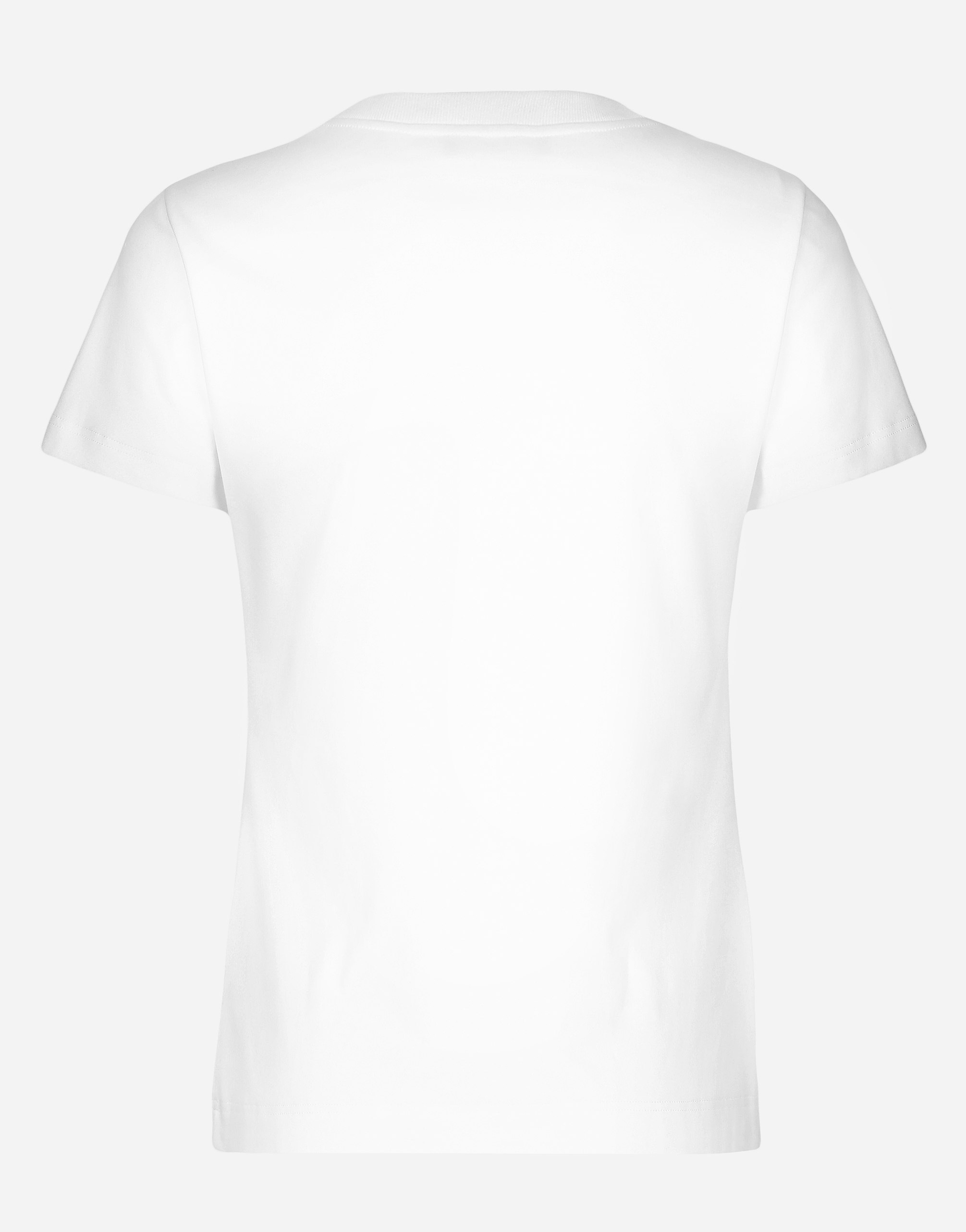 Shop Dolce & Gabbana Jersey T-shirt With Dg Logo In White