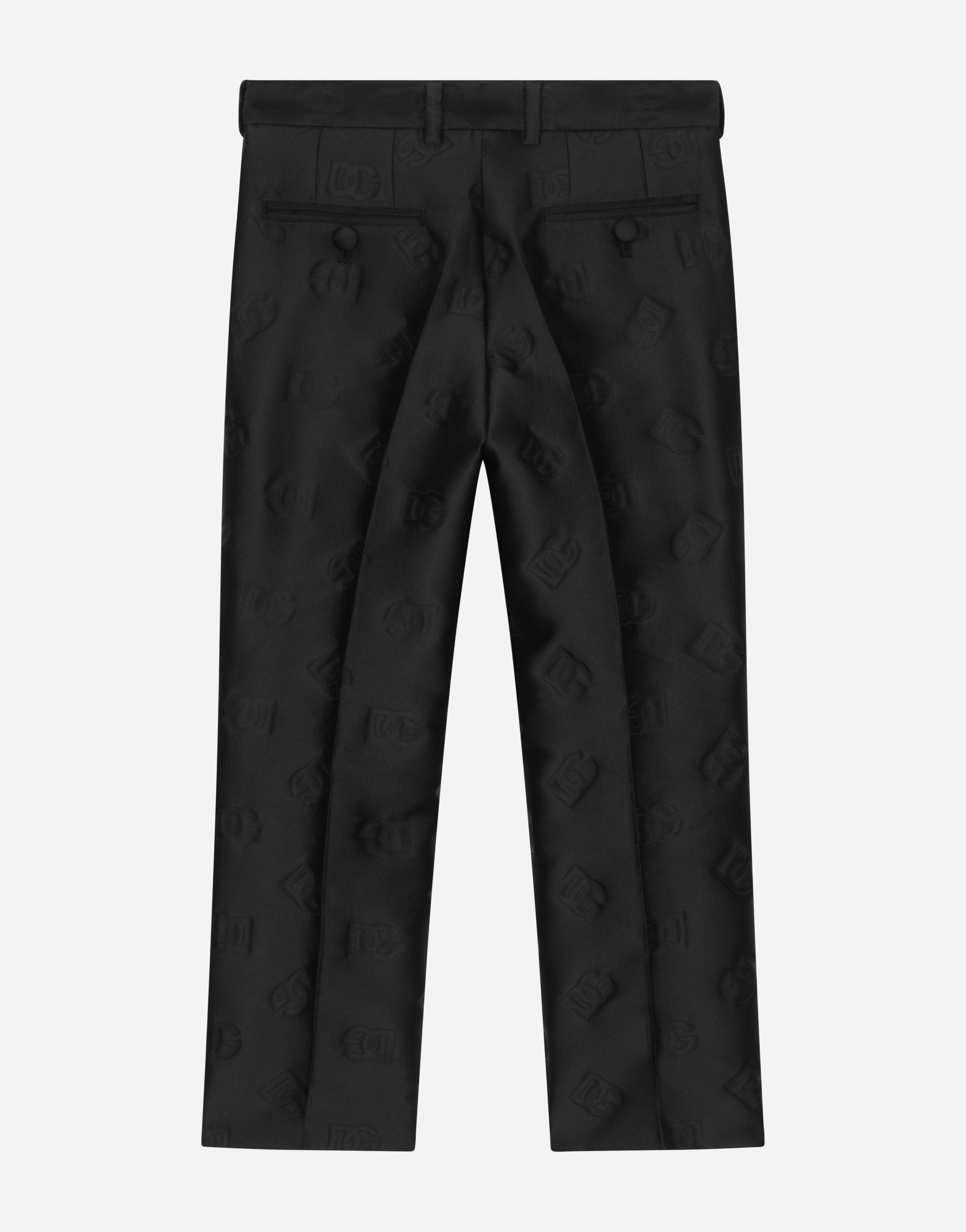 Shop Dolce & Gabbana Classic Silk Jacquard Pants In Black