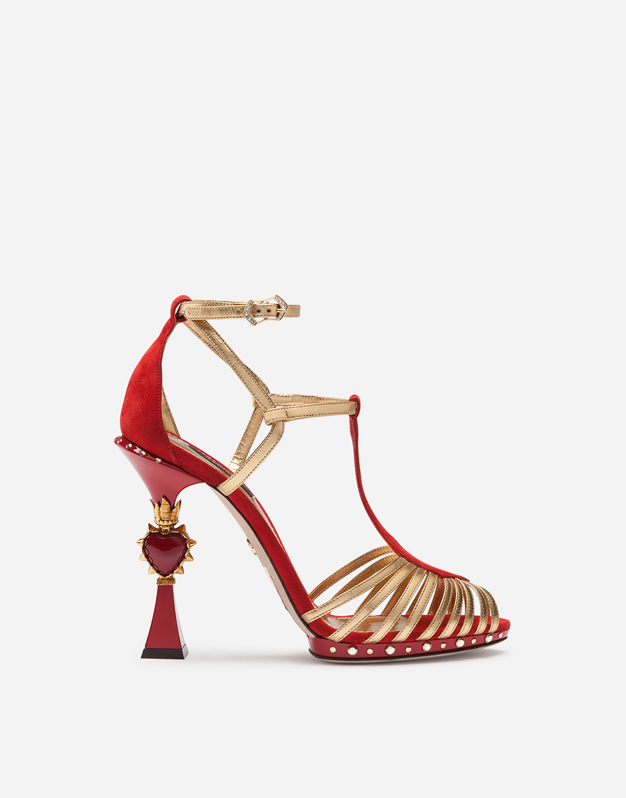 dolce and gabbana gold sandals