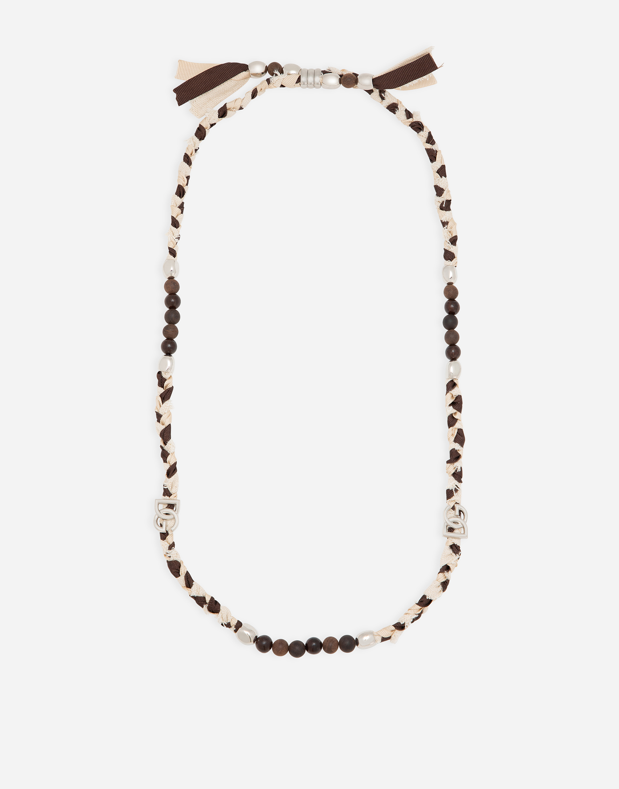 Shop Dolce & Gabbana Braided Necklace In マルチカラー