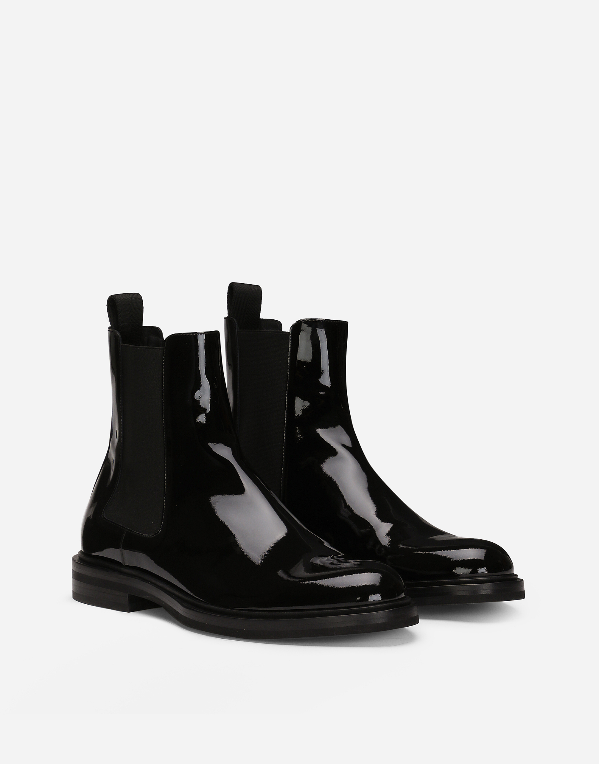 Shop Dolce & Gabbana Calfskin Ankle Boots In Nero