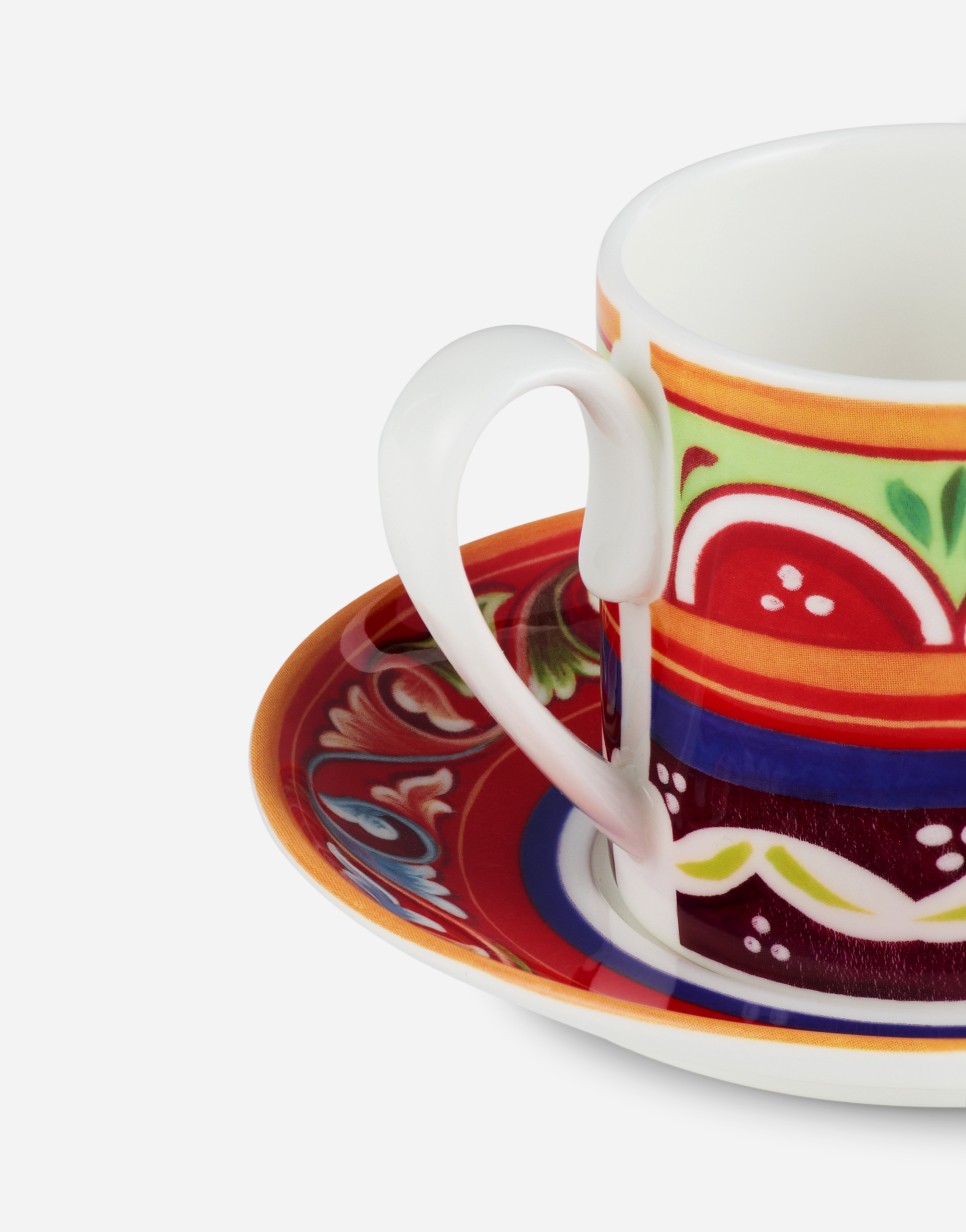 Shop Dolce & Gabbana Fine Porcelain Espresso Set In Multicolor