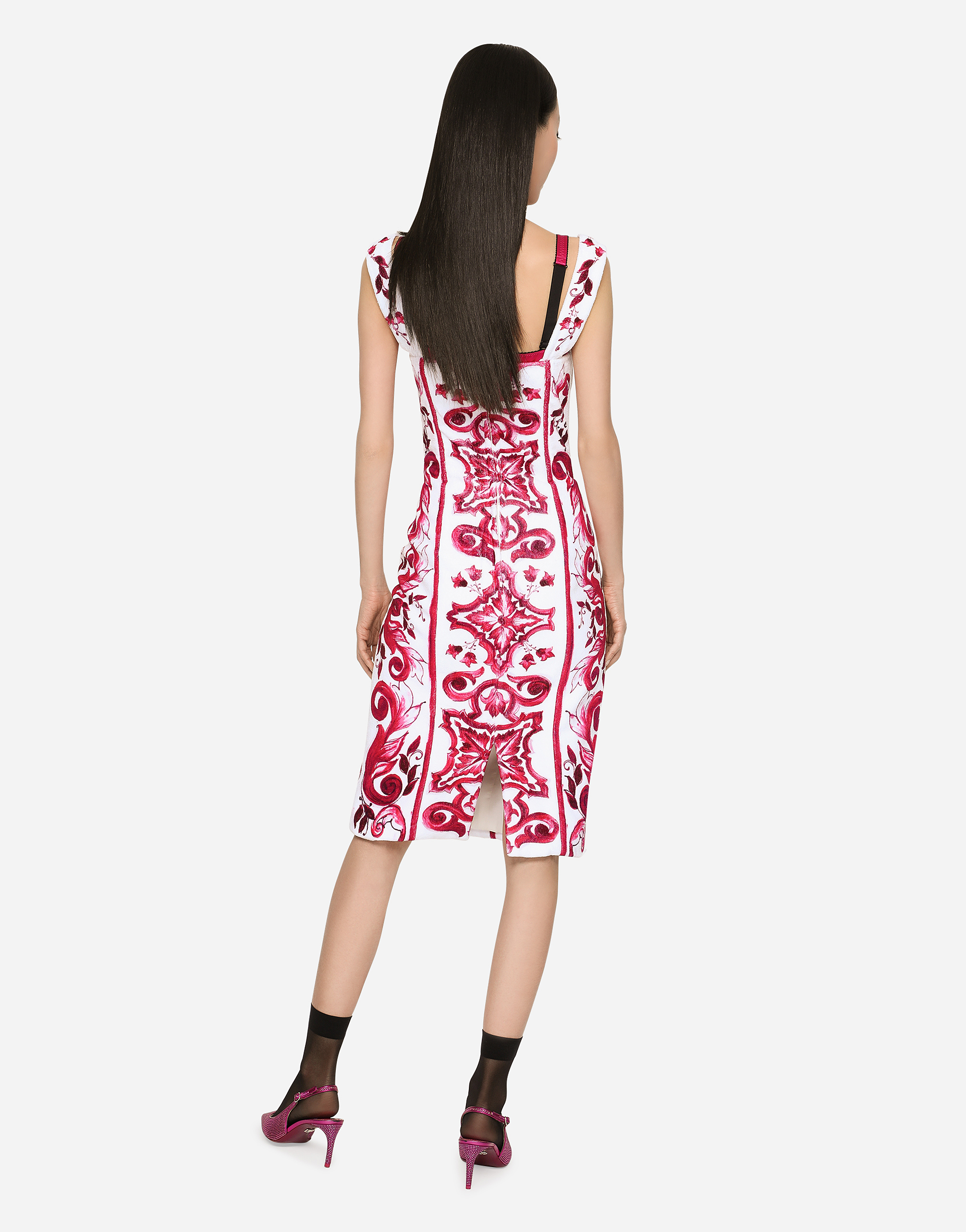 Dolce and gabbana shop majolica print dress