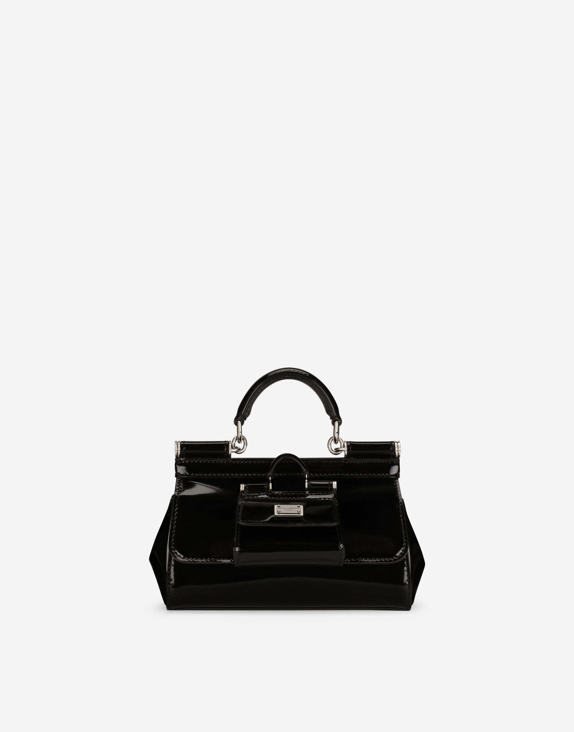 Dolce & Gabbana Patent Leather Small Sicily Bag With Coin Purse in
