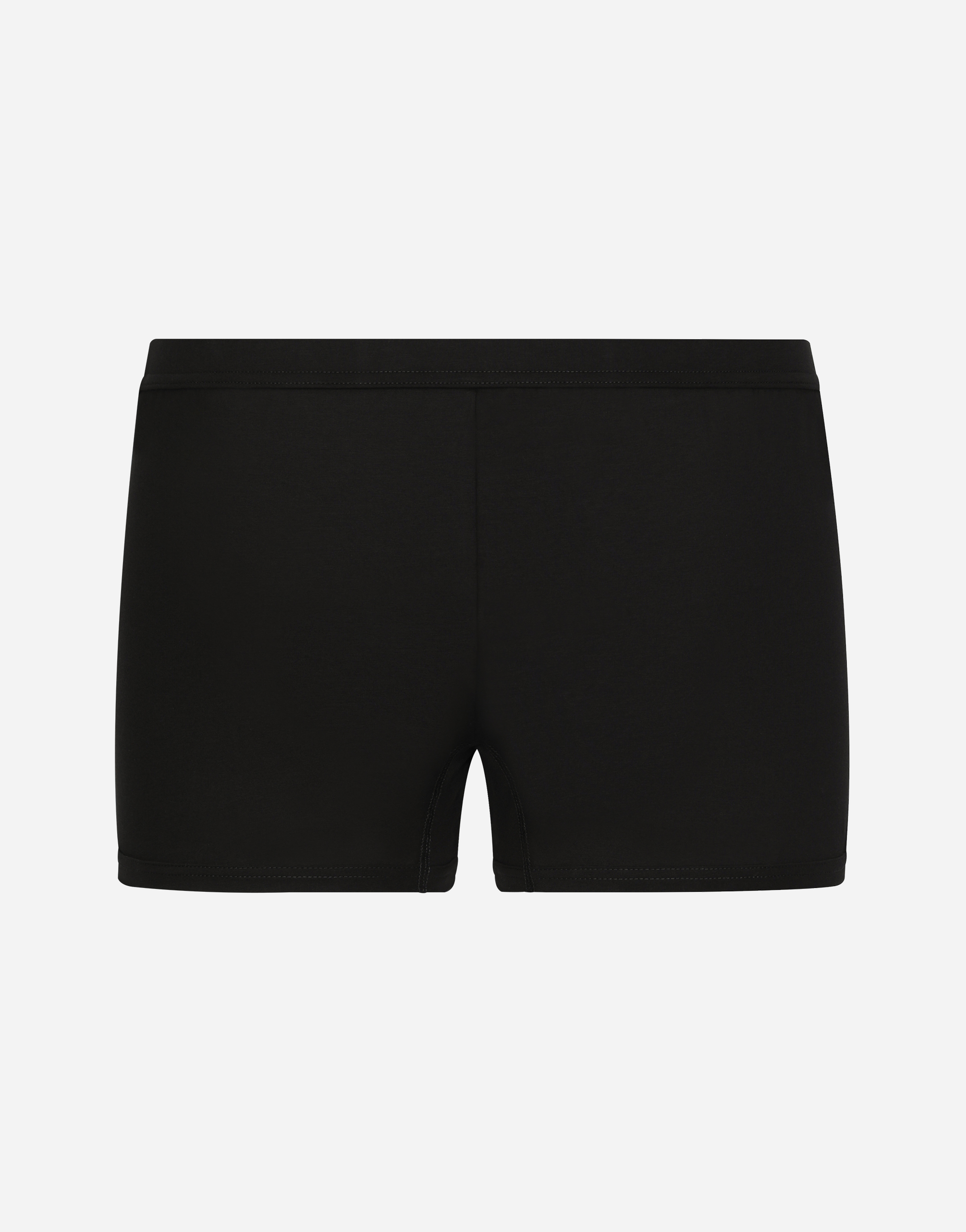 Two-way stretch jersey boxers with logo label in Black for Men
