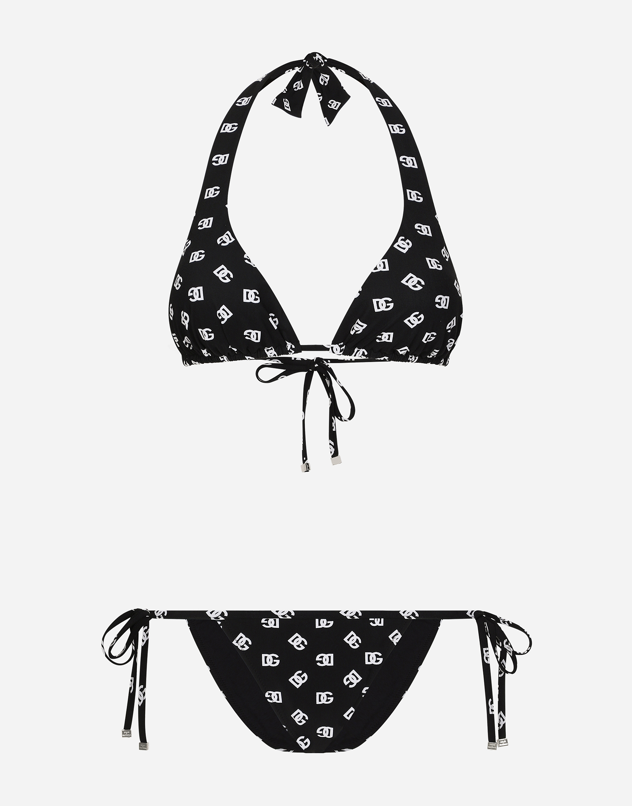 Shop Dolce & Gabbana Triangle Bikini With Dg Logo Print In プリ