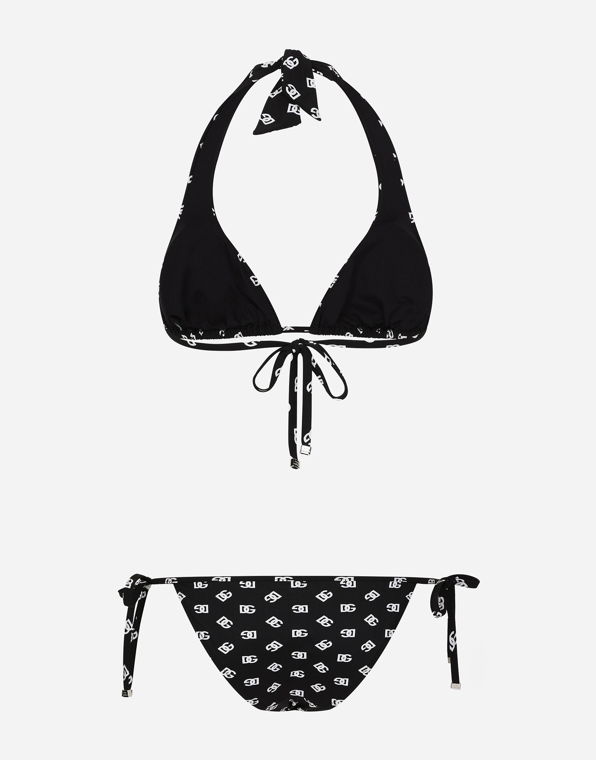 Shop Dolce & Gabbana Triangle Bikini With Dg Logo Print In プリ