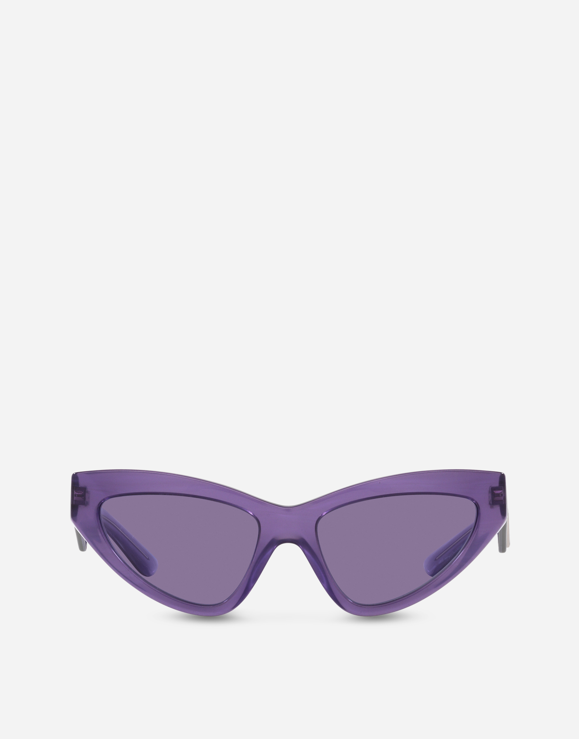 Dolce & Gabbana Dg Crossed Sunglasses In Fleur Purple
