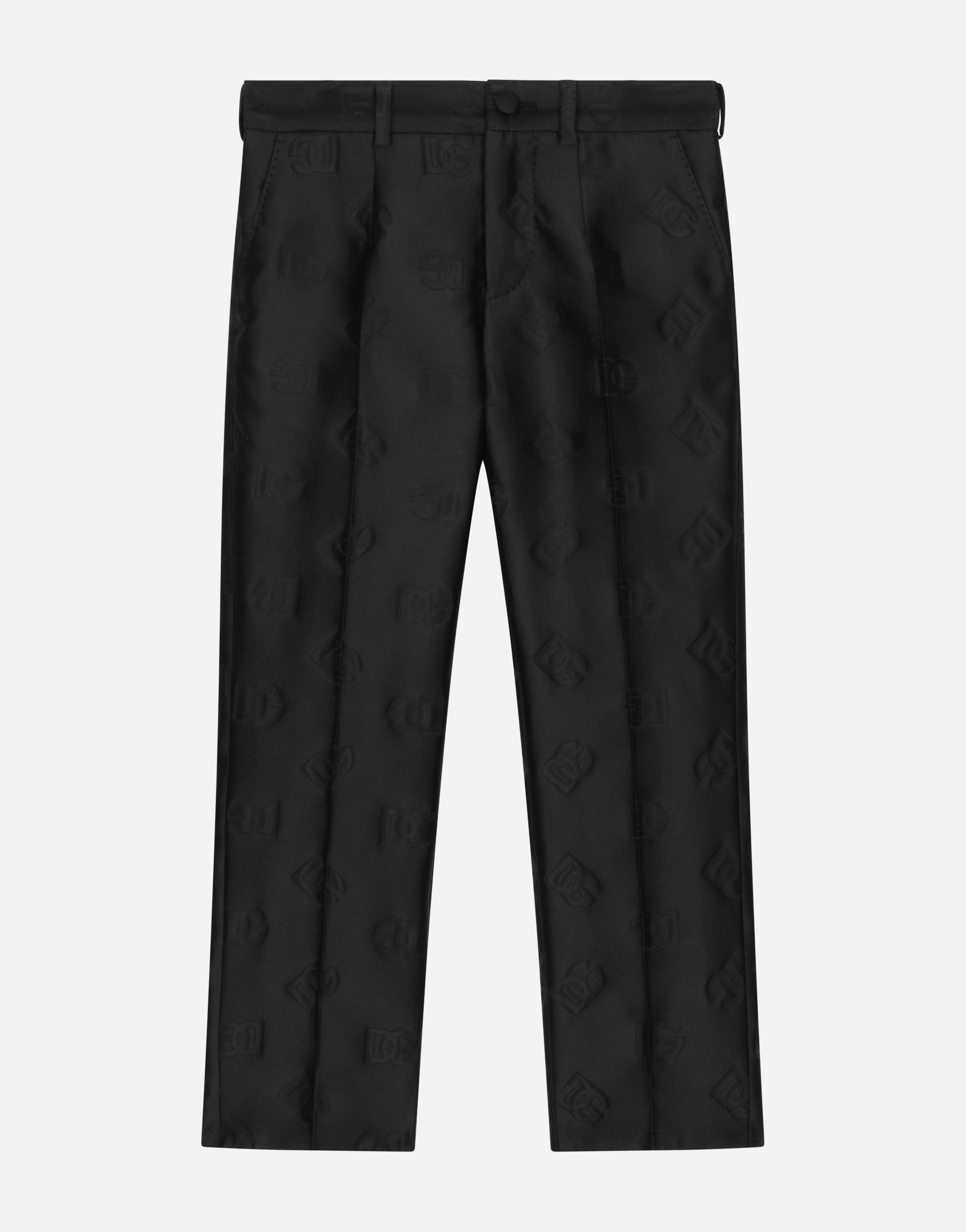 Shop Dolce & Gabbana Classic Silk Jacquard Pants In Black