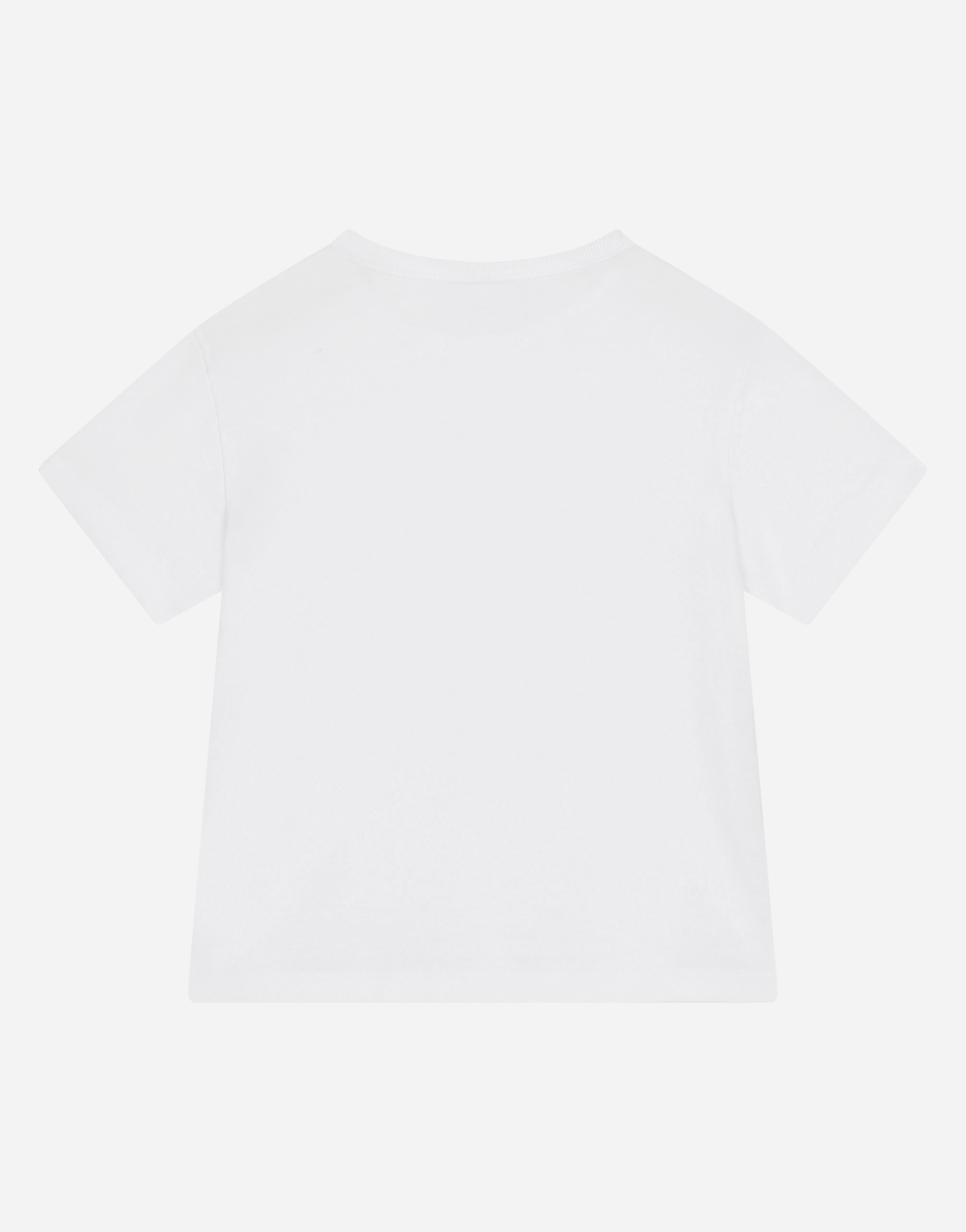 Shop Dolce & Gabbana Jersey T-shirt With Logo Tag In White