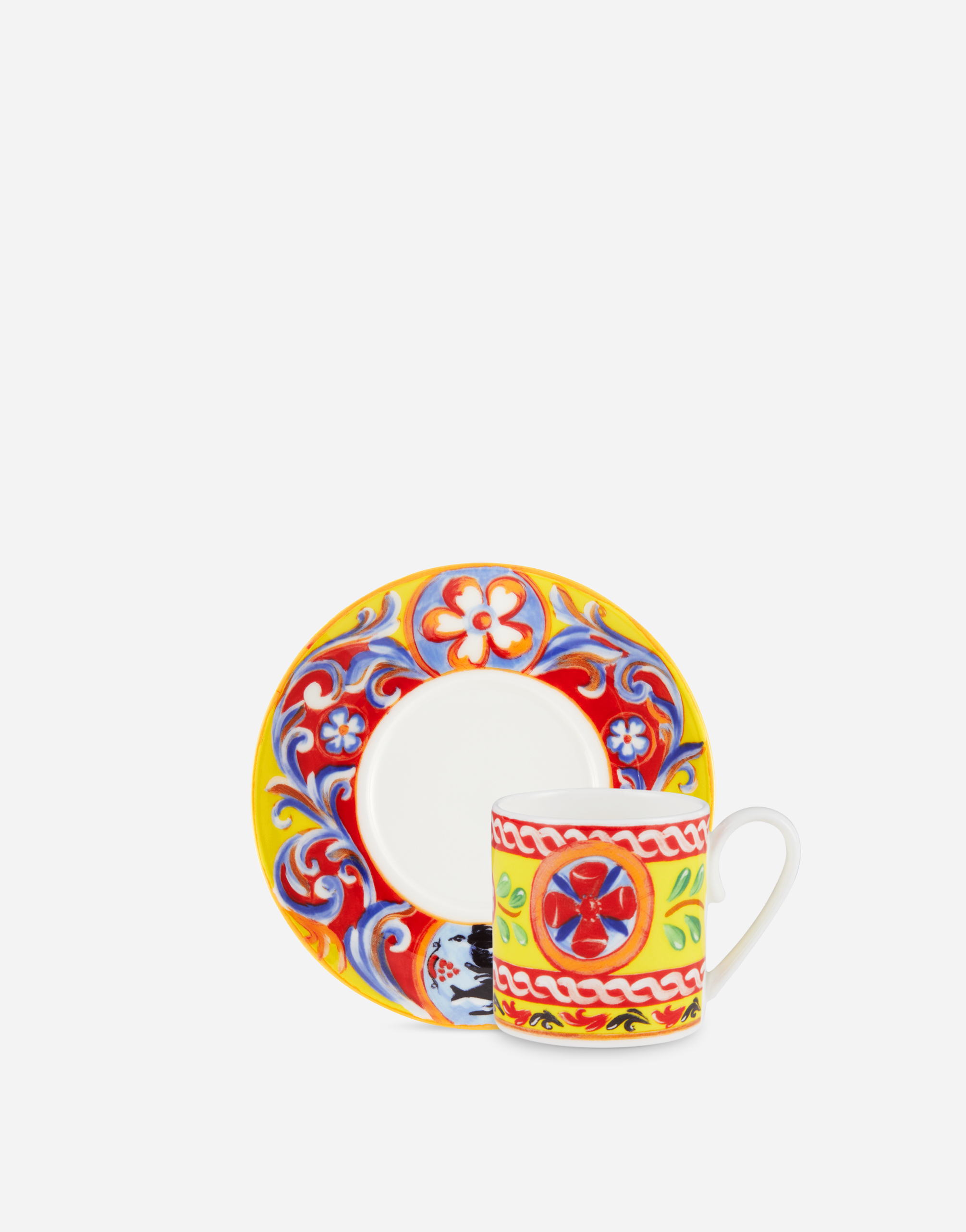 Fine Porcelain Espresso Set in Multicolor | Dolce&Gabbana®