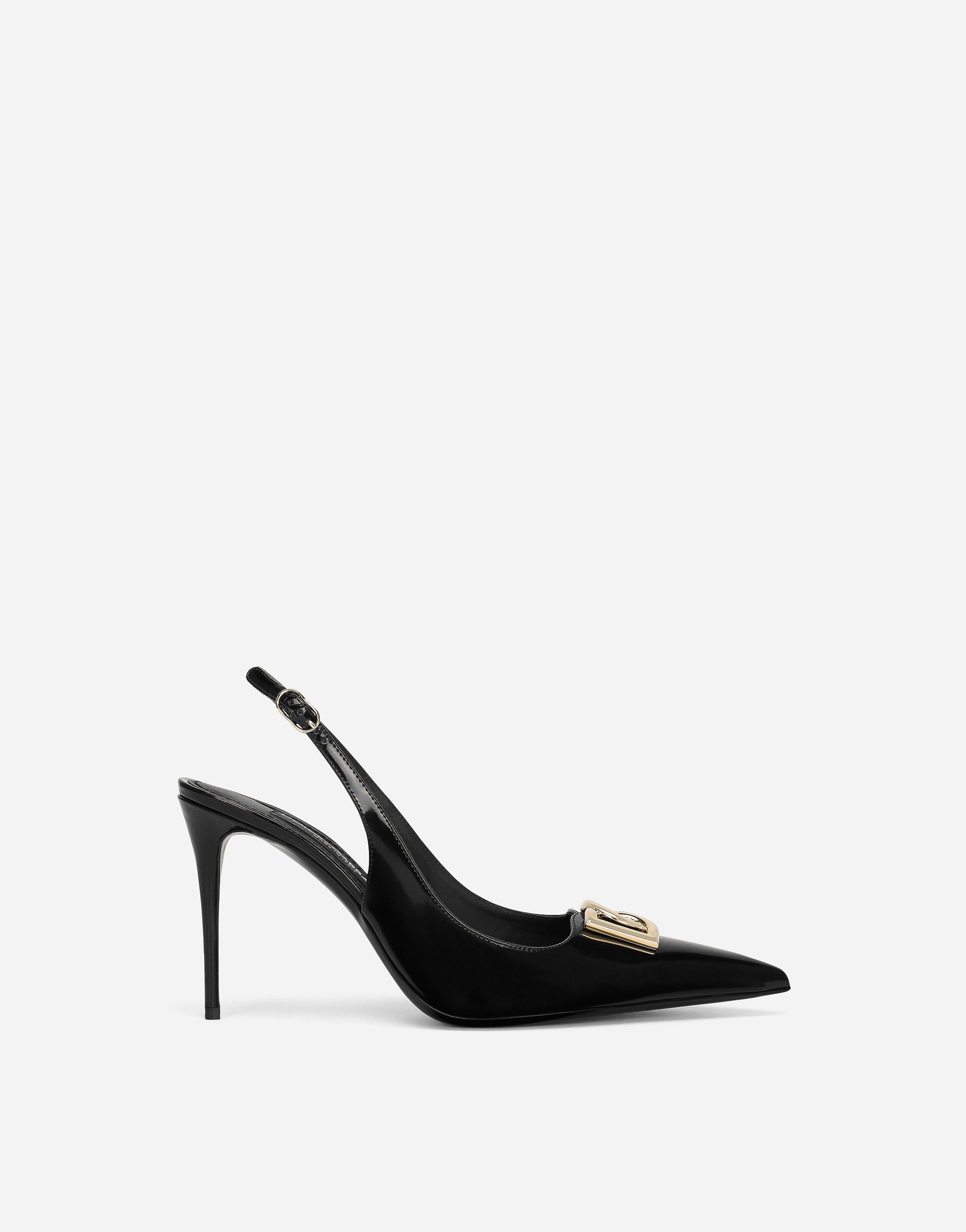 ブラックのウィメンズ Polished calfskin slingbacks | Dolce&Gabbana®