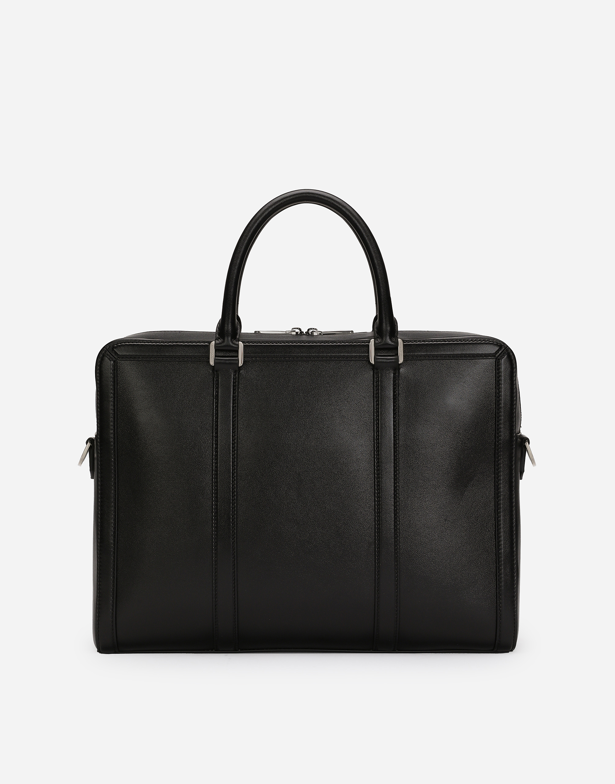 Shop Dolce & Gabbana Calfskin Briefcase In Black