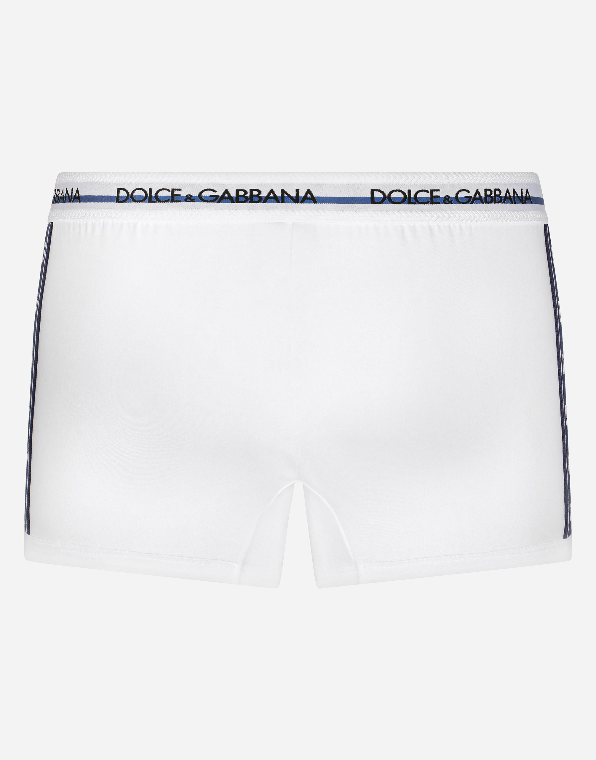 Two-way stretch jersey boxers with DG logo in White for