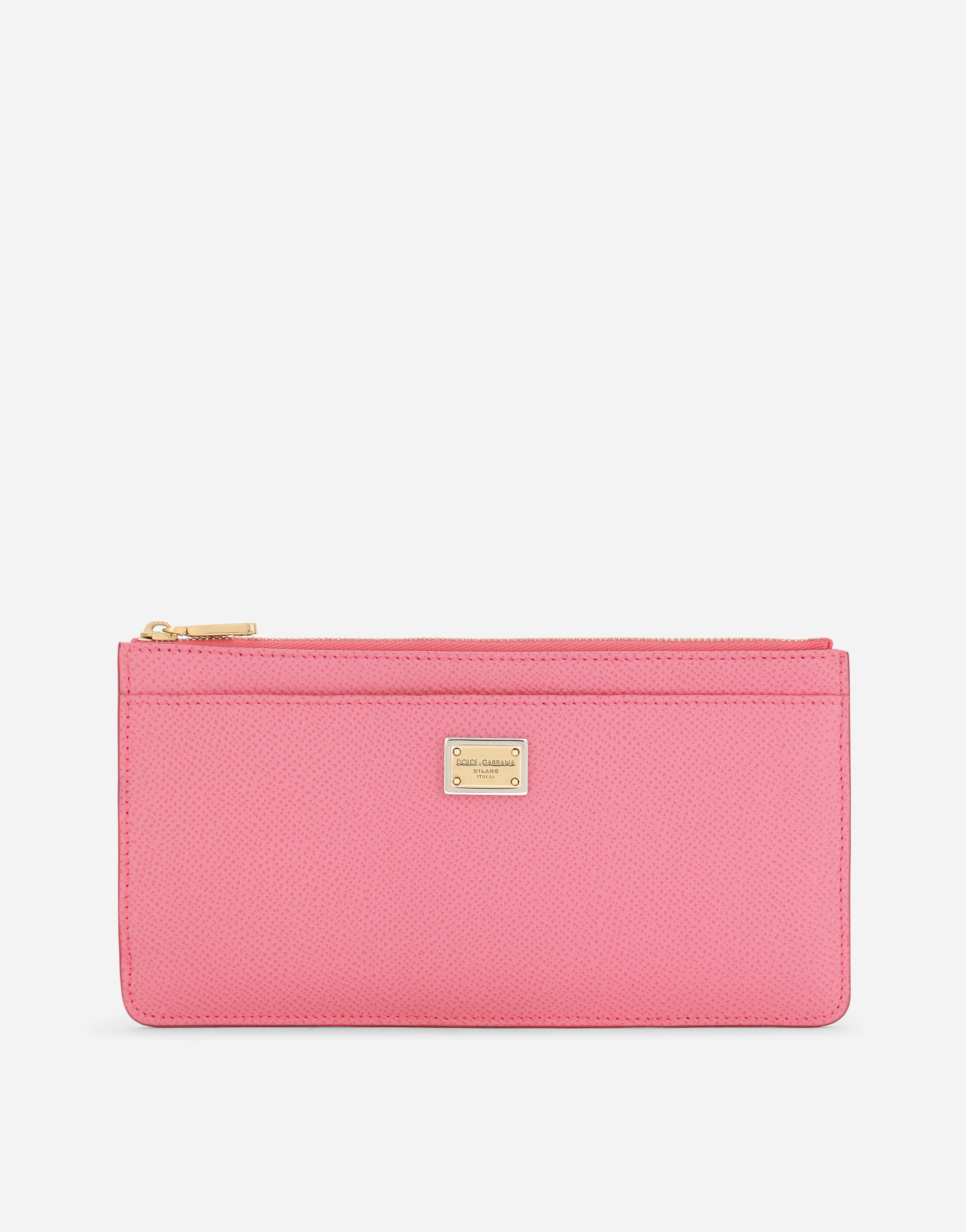 Large card holder with tag in Pink for Women | Dolce&Gabbana®