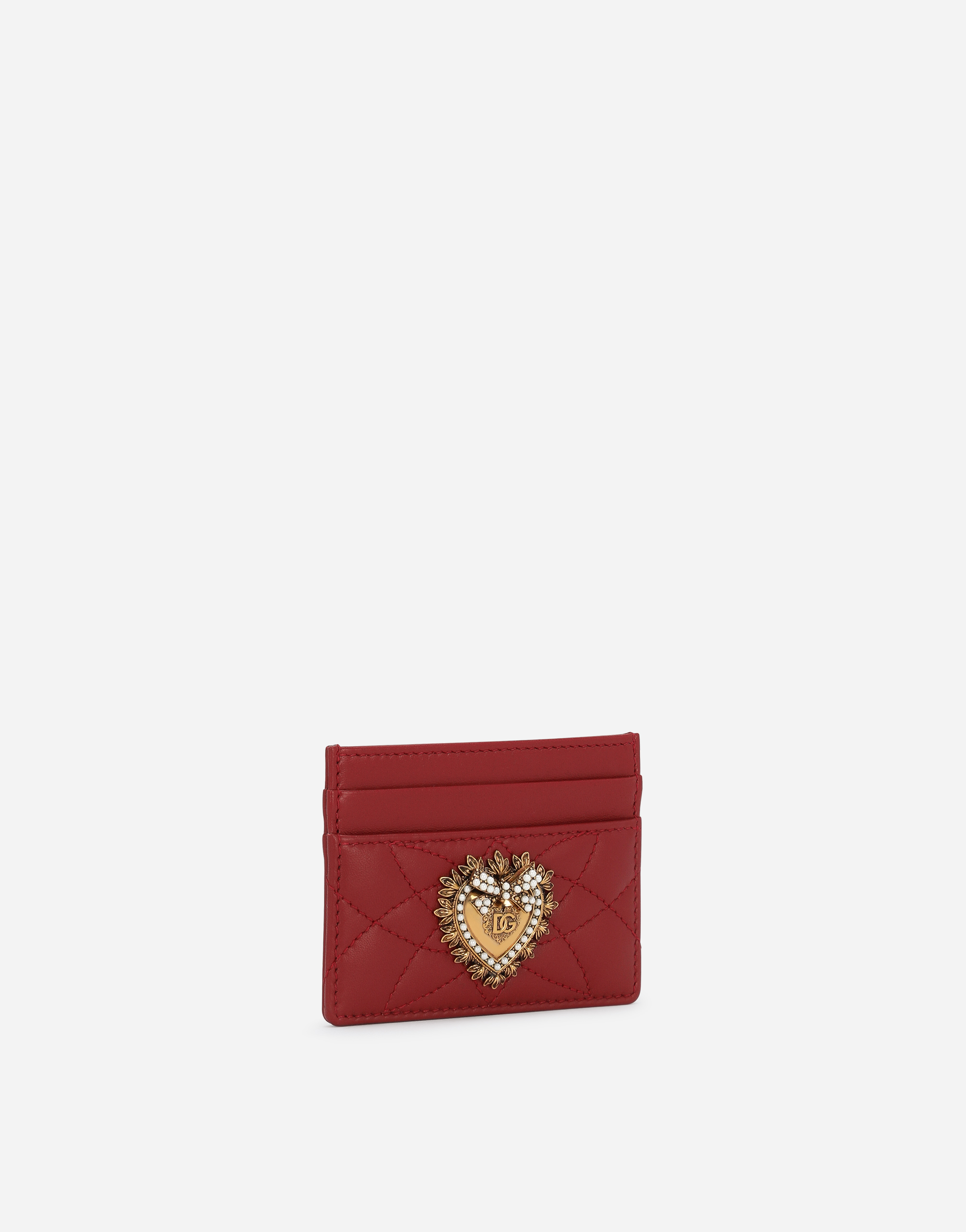 Shop Dolce & Gabbana Devotion Card Holder In Red